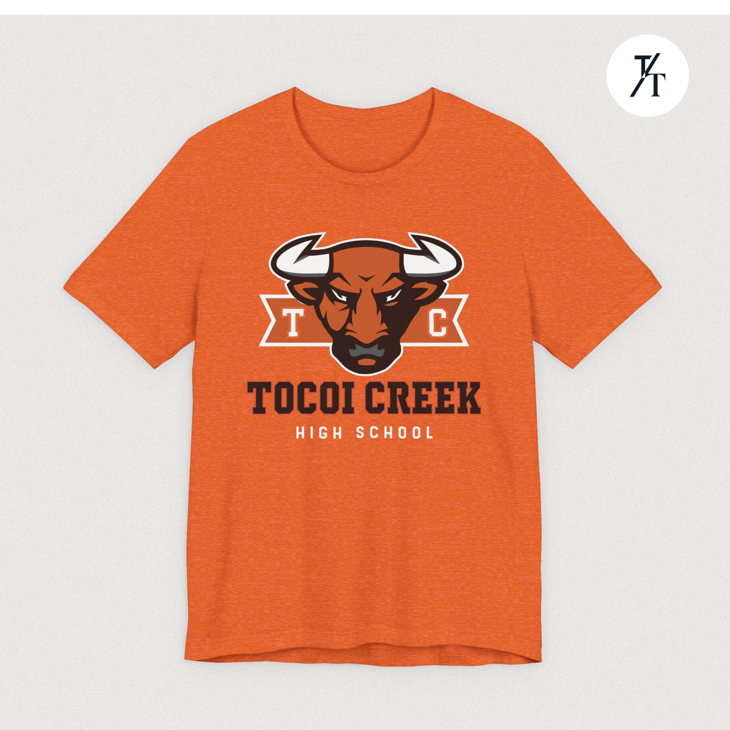 TC Toro Block Head Tee – Tocoi Creek High School Spirit Shirt