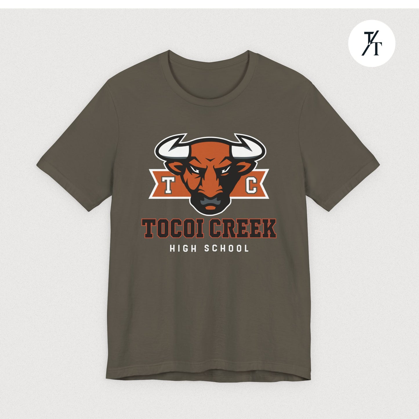 TC Toro Block Head Tee – Tocoi Creek High School Spirit Shirt