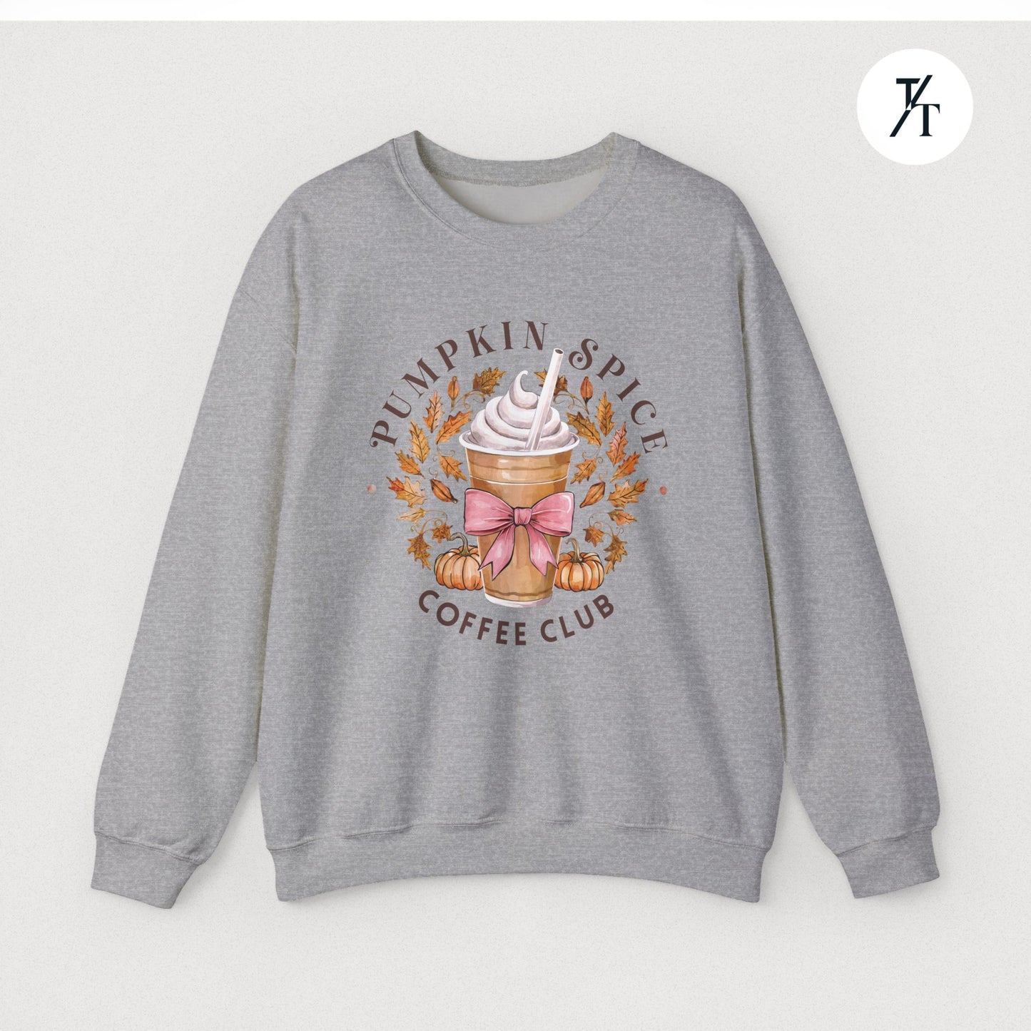 "Pumpkin Spice Coffee Club" Adorable Women's Fall Sweatshirt