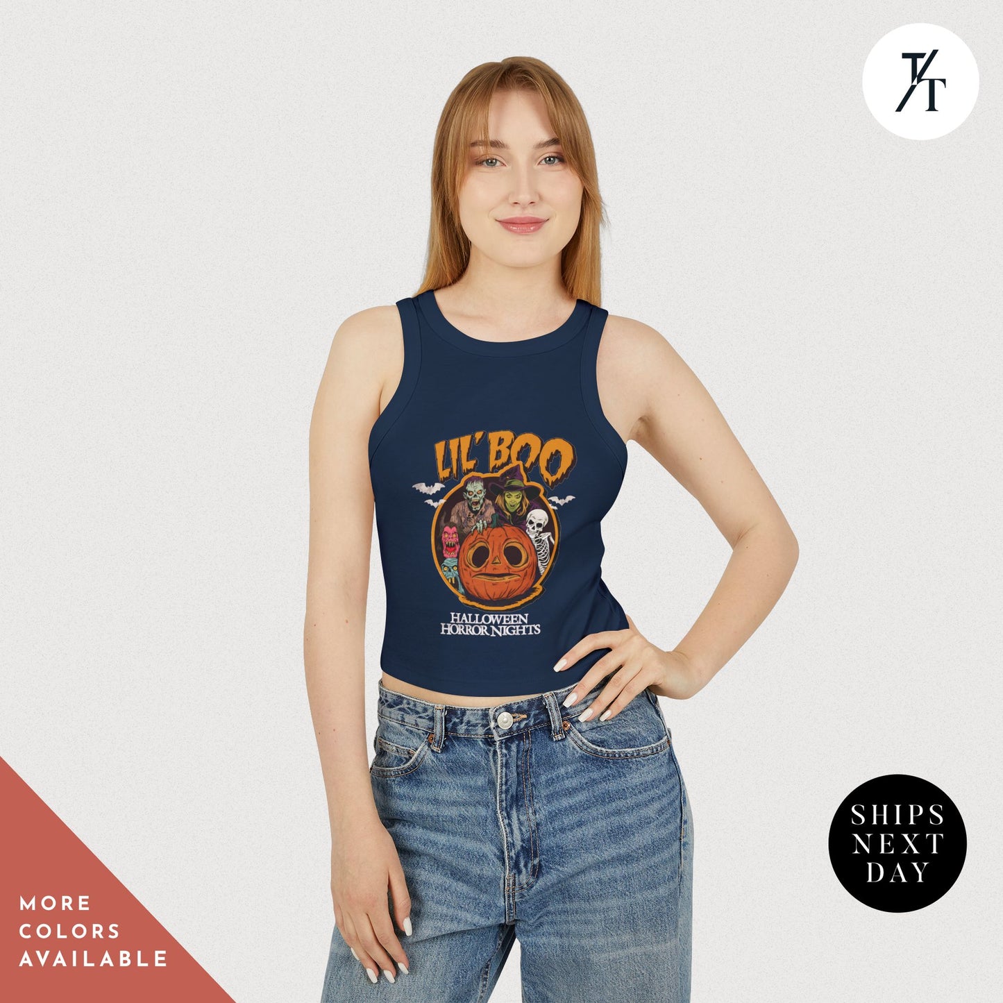 Horror Nights 2024 "Lil Boo" Racer Tank Top for woman