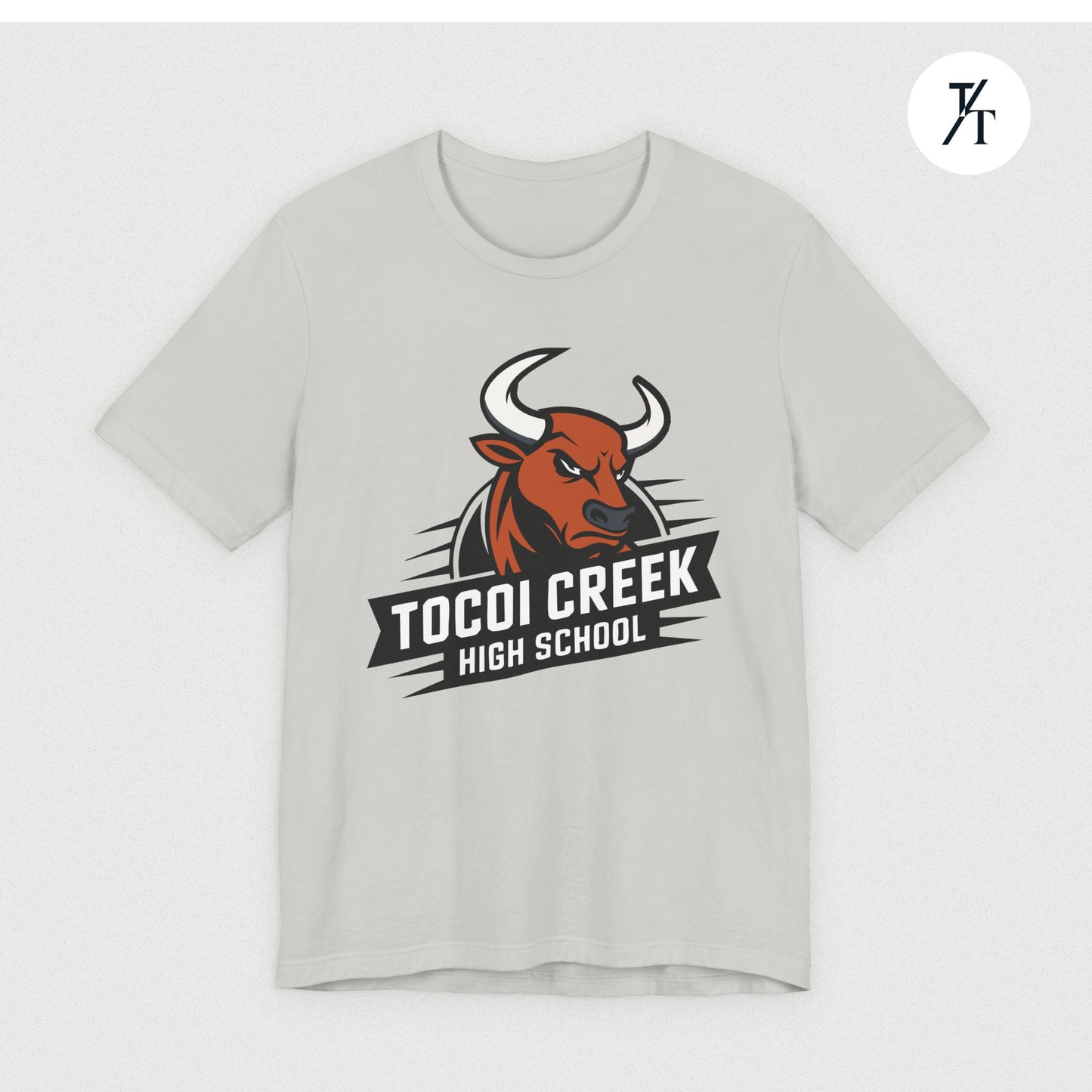 Angled Toro Mascot Tee – Tocoi Creek High School Spirit Shirt