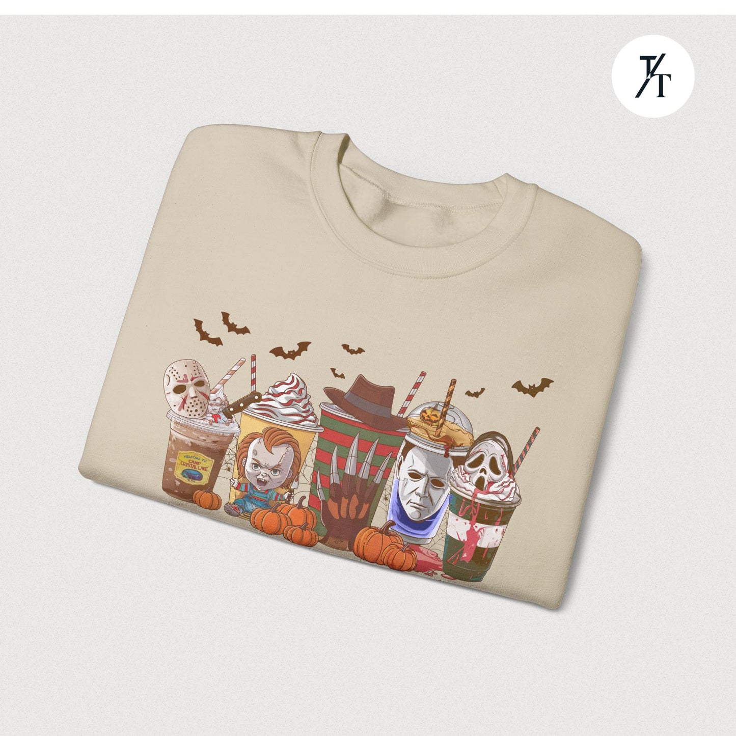 Horror Characters Coffee Sweatshirt