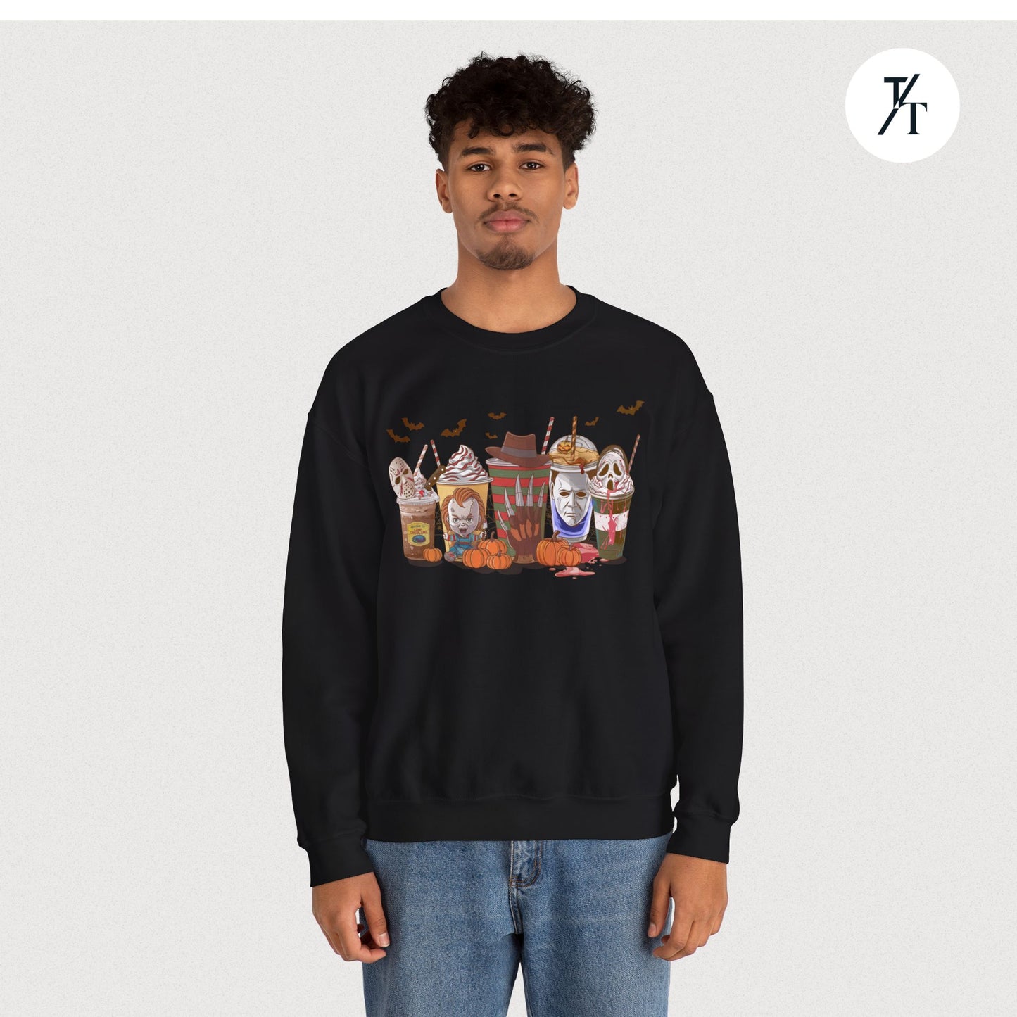 Horror Characters Coffee Sweatshirt