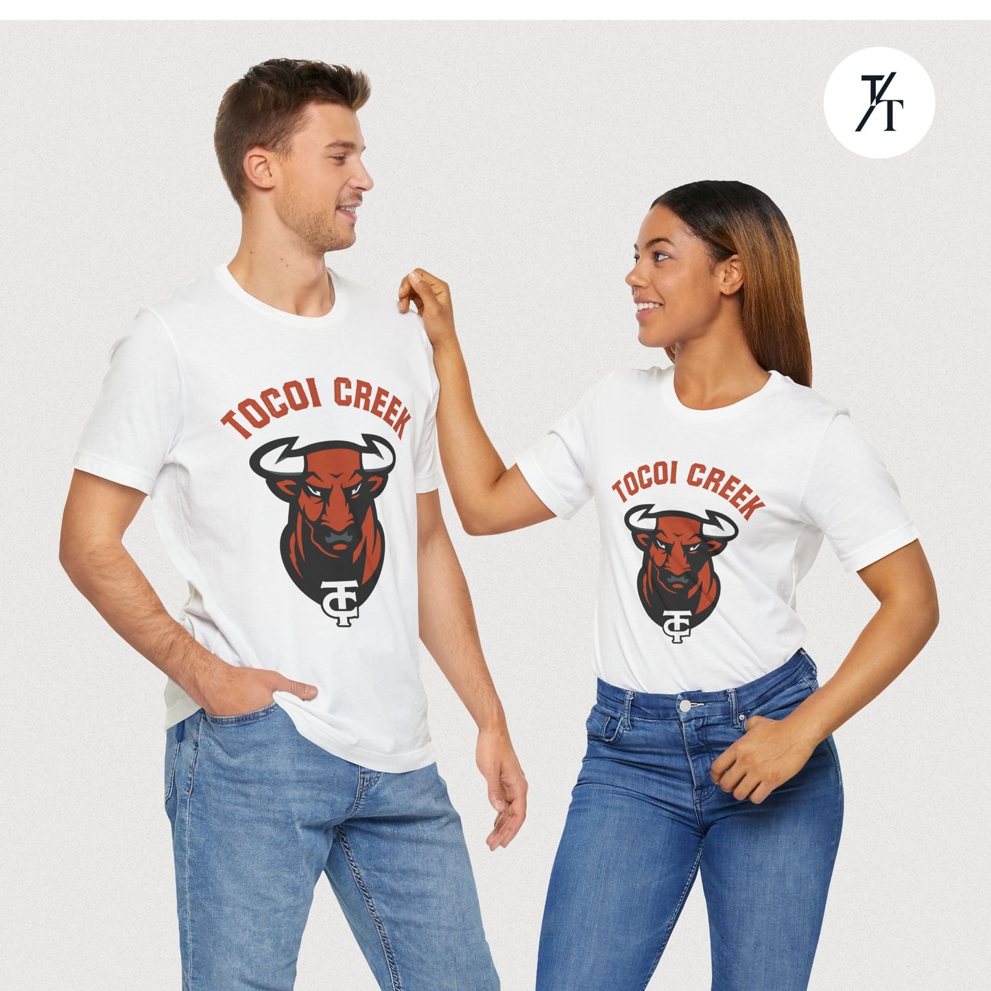 Arched Toro + TC Logo Tee – Tocoi Creek High School Mascot Shirt