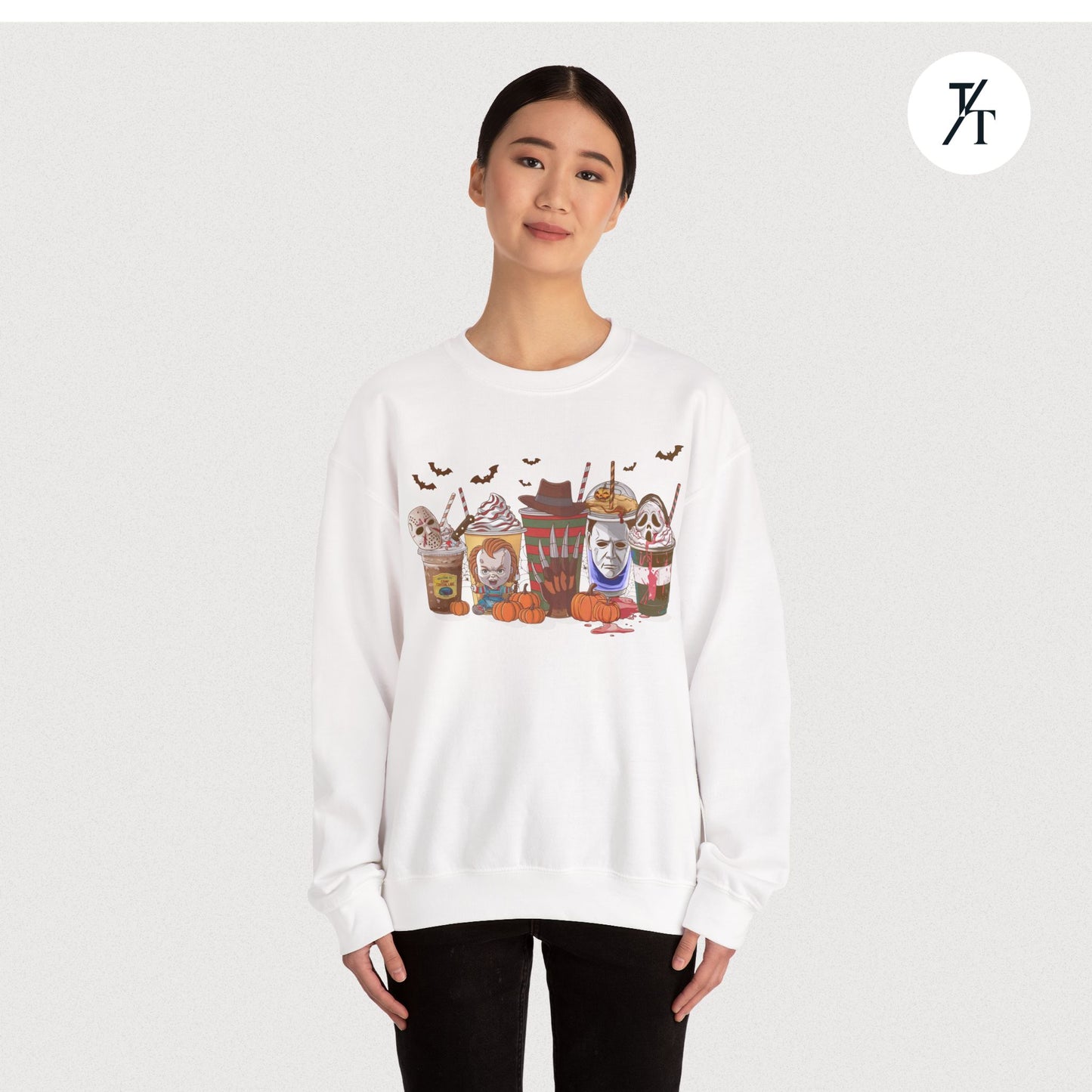Horror Characters Coffee Sweatshirt