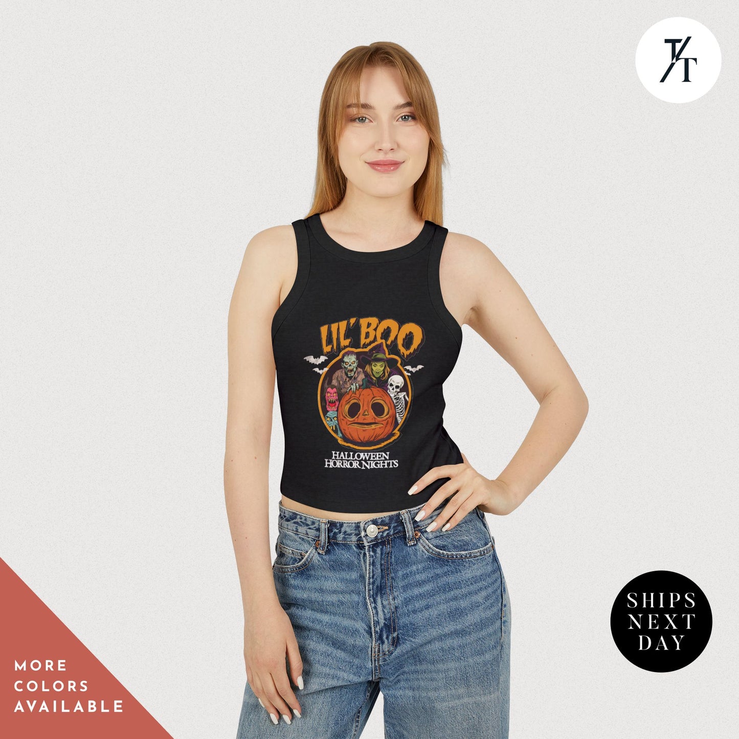 Horror Nights 2024 "Lil Boo" Racer Tank Top for woman