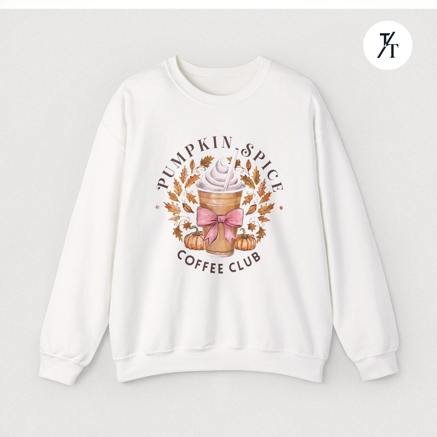 "Pumpkin Spice Coffee Club" Adorable Women's Fall Sweatshirt