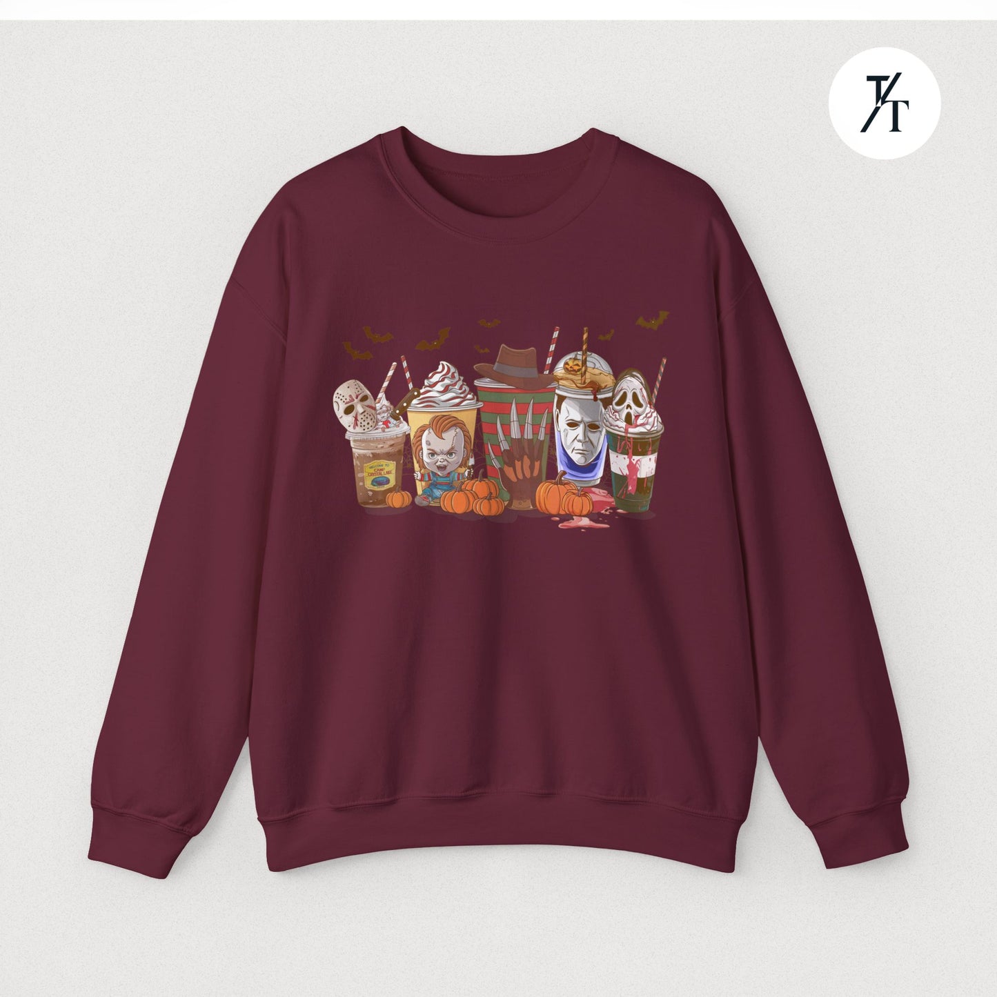 Horror Characters Coffee Sweatshirt