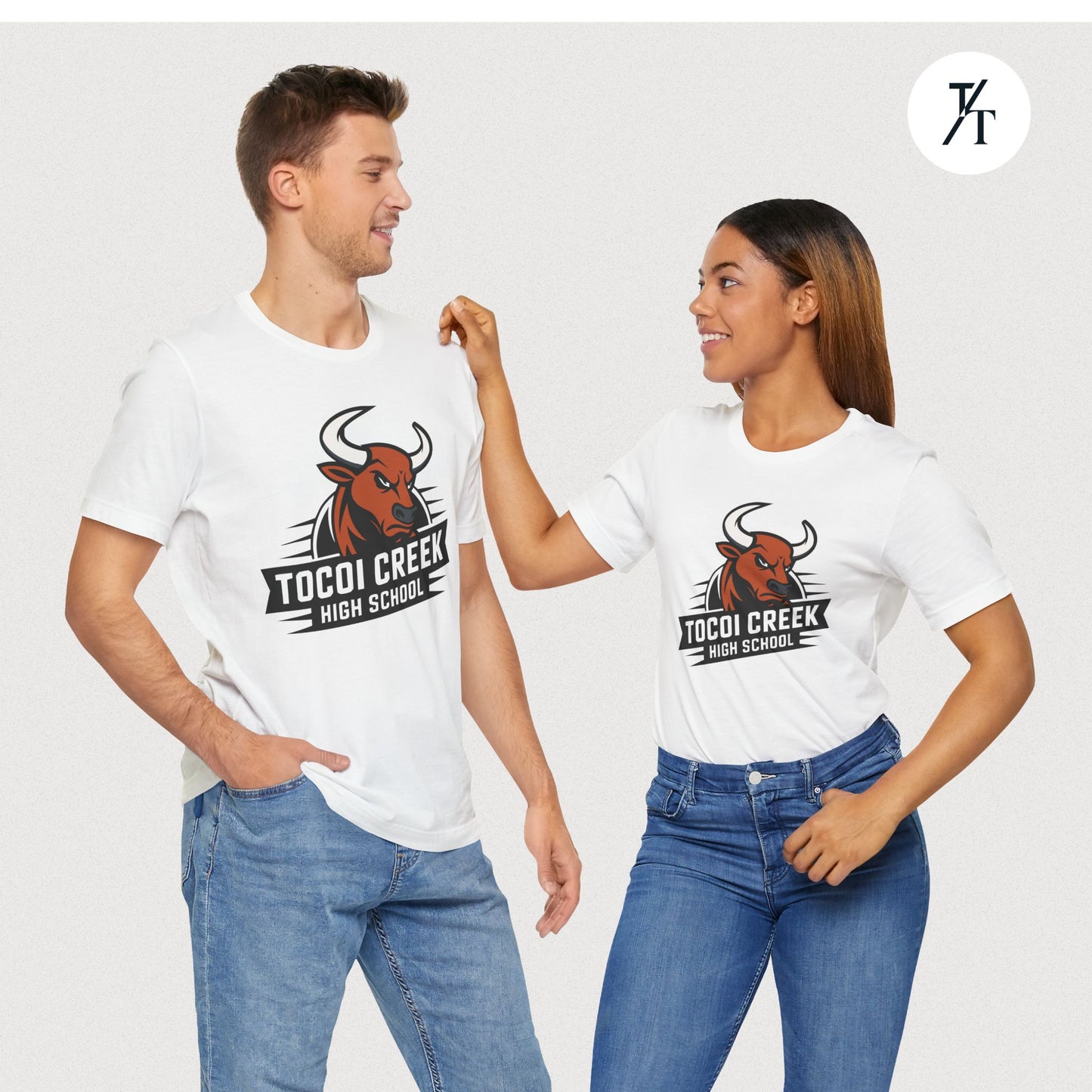 Angled Toro Mascot Tee – Tocoi Creek High School Spirit Shirt