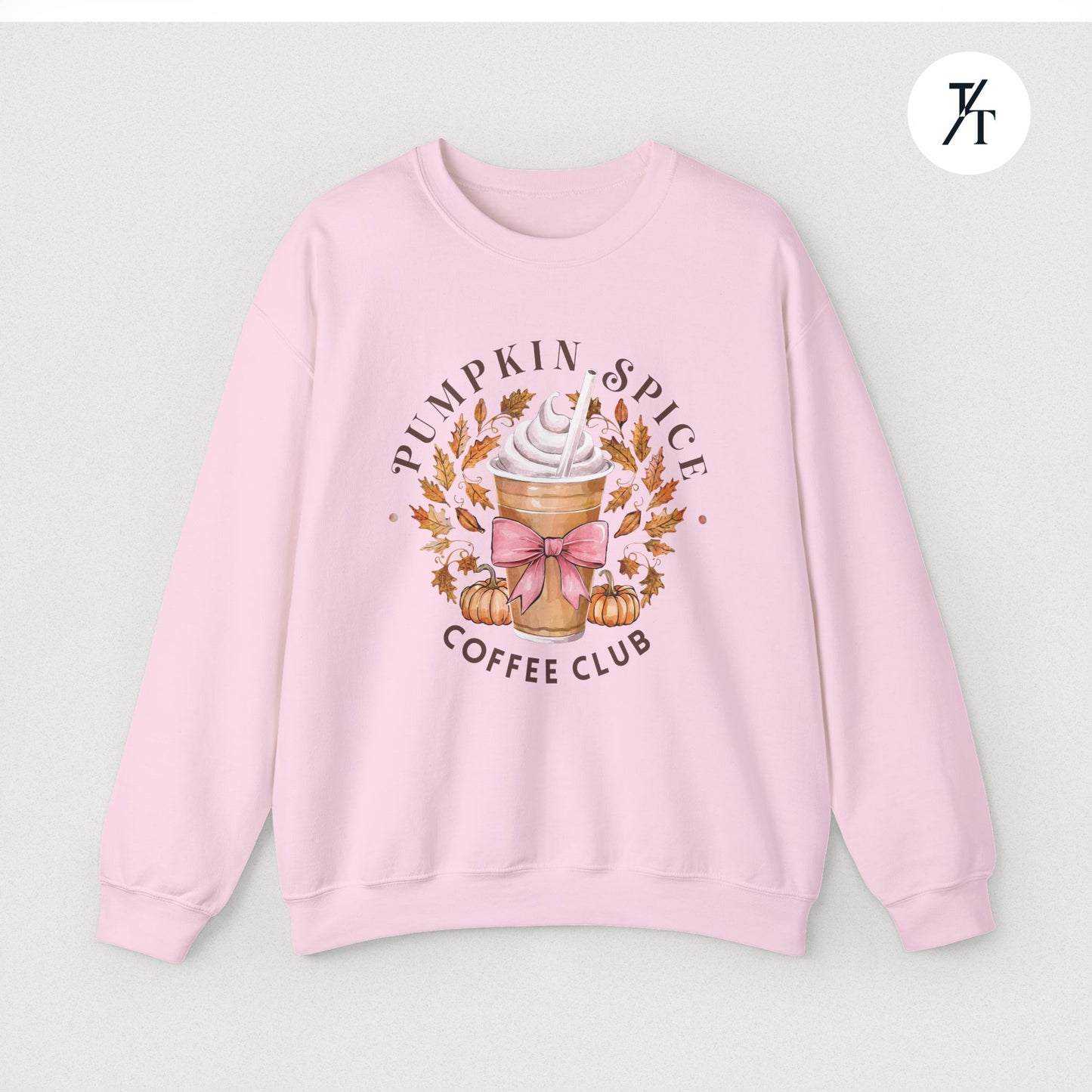 "Pumpkin Spice Coffee Club" Adorable Women's Fall Sweatshirt
