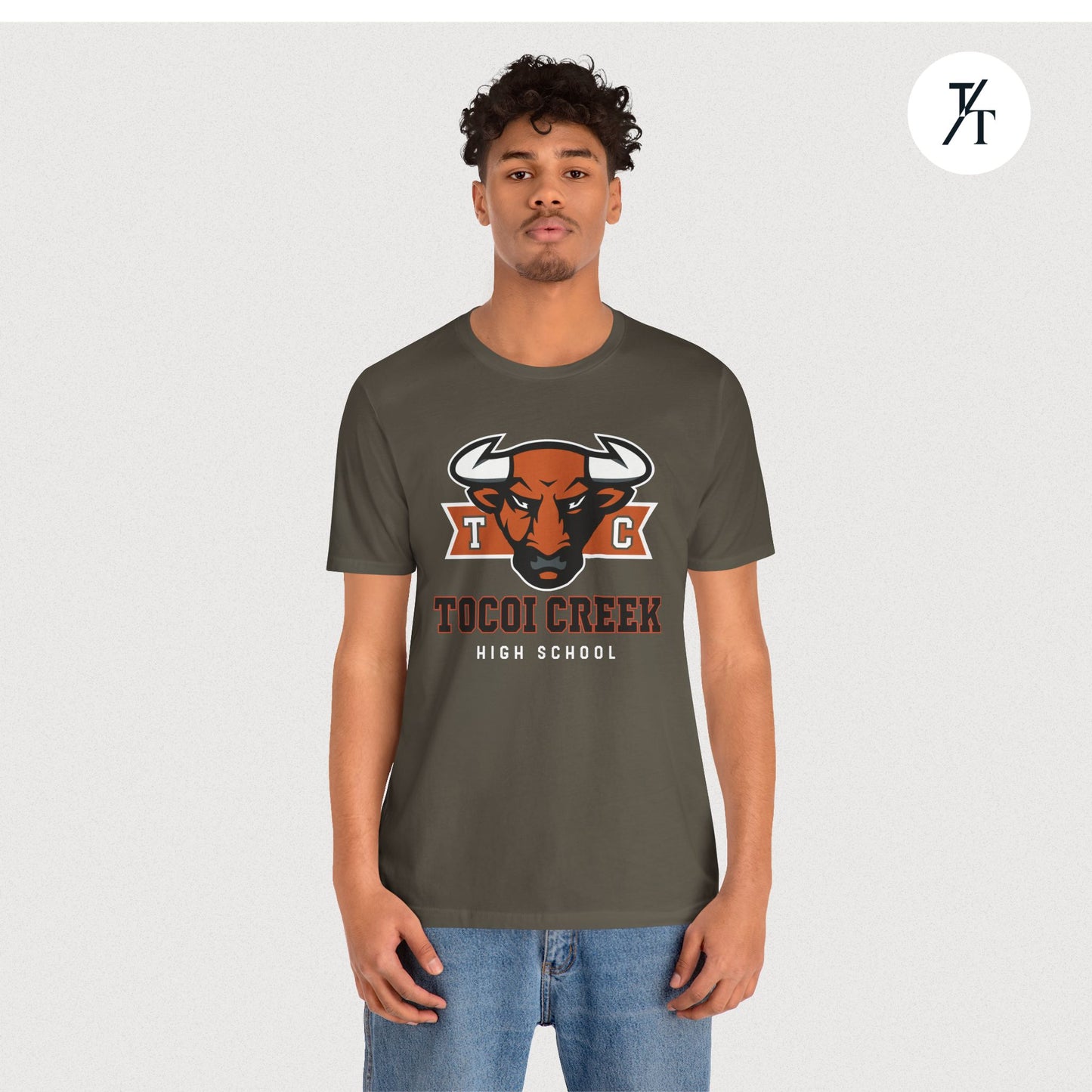 TC Toro Block Head Tee – Tocoi Creek High School Spirit Shirt