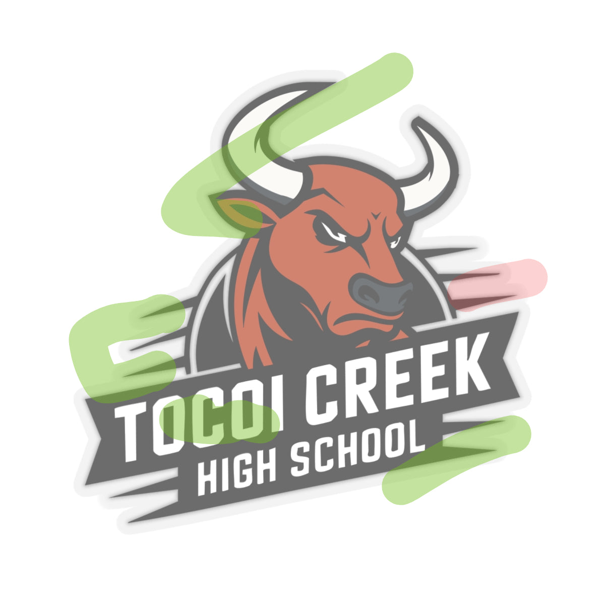 Angled Toro Mascot Sticker – Tocoi Creek Spirit Decal