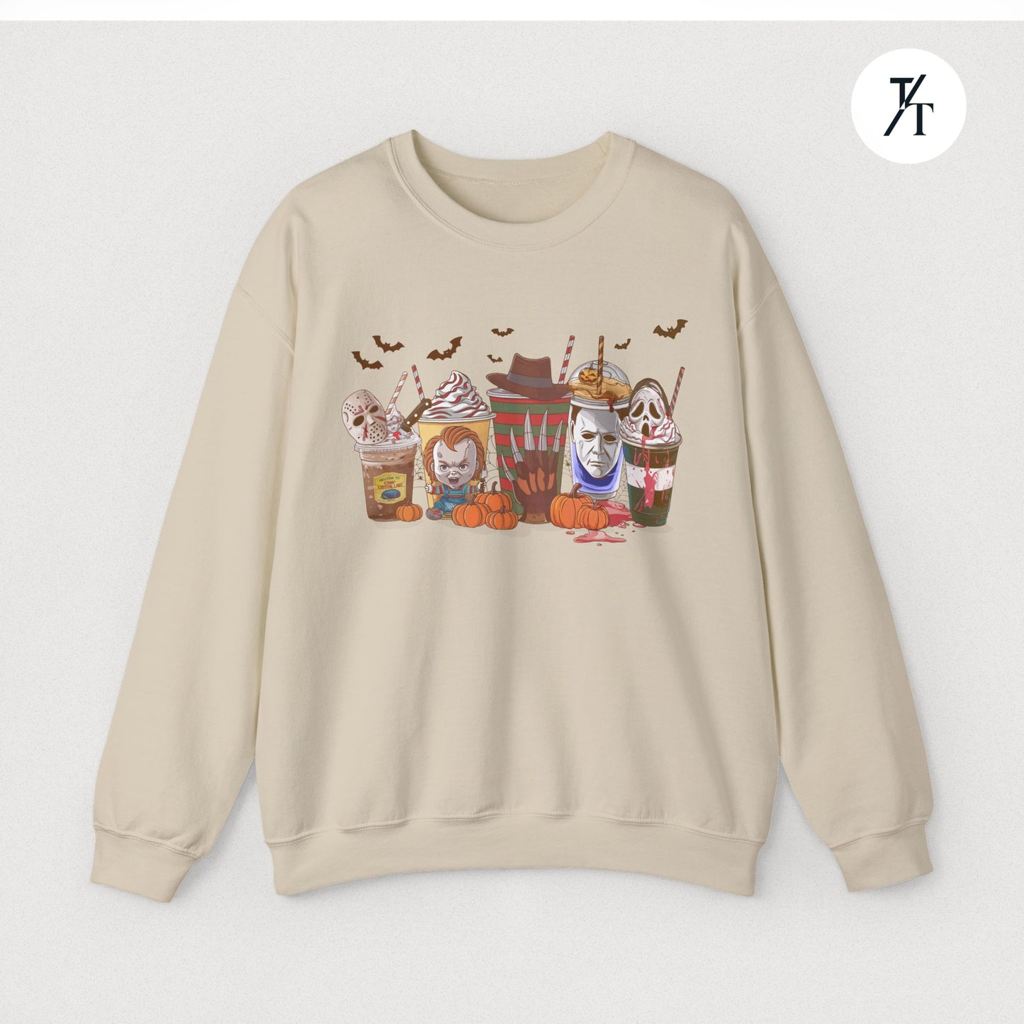 Horror Characters Coffee Sweatshirt