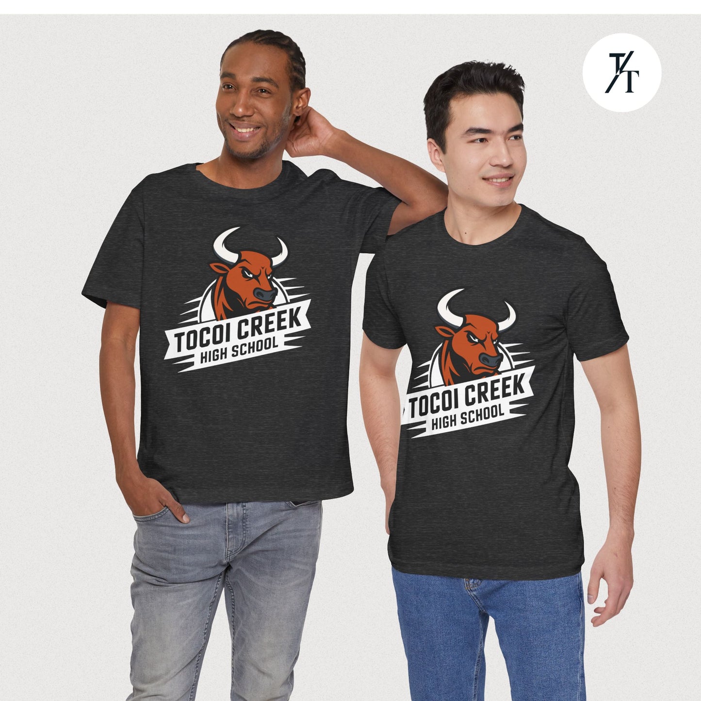 Angled Toro Mascot Tee – Tocoi Creek High School Spirit Shirt