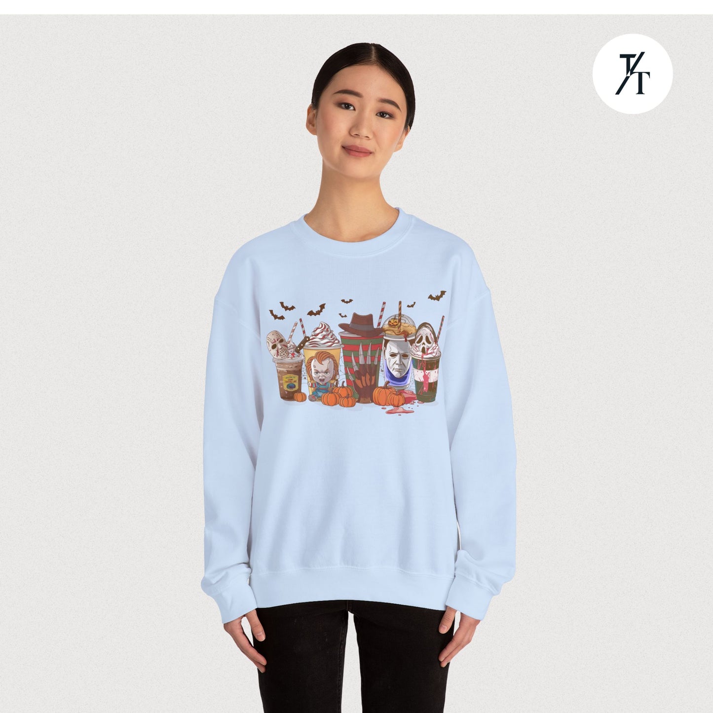 Horror Characters Coffee Sweatshirt