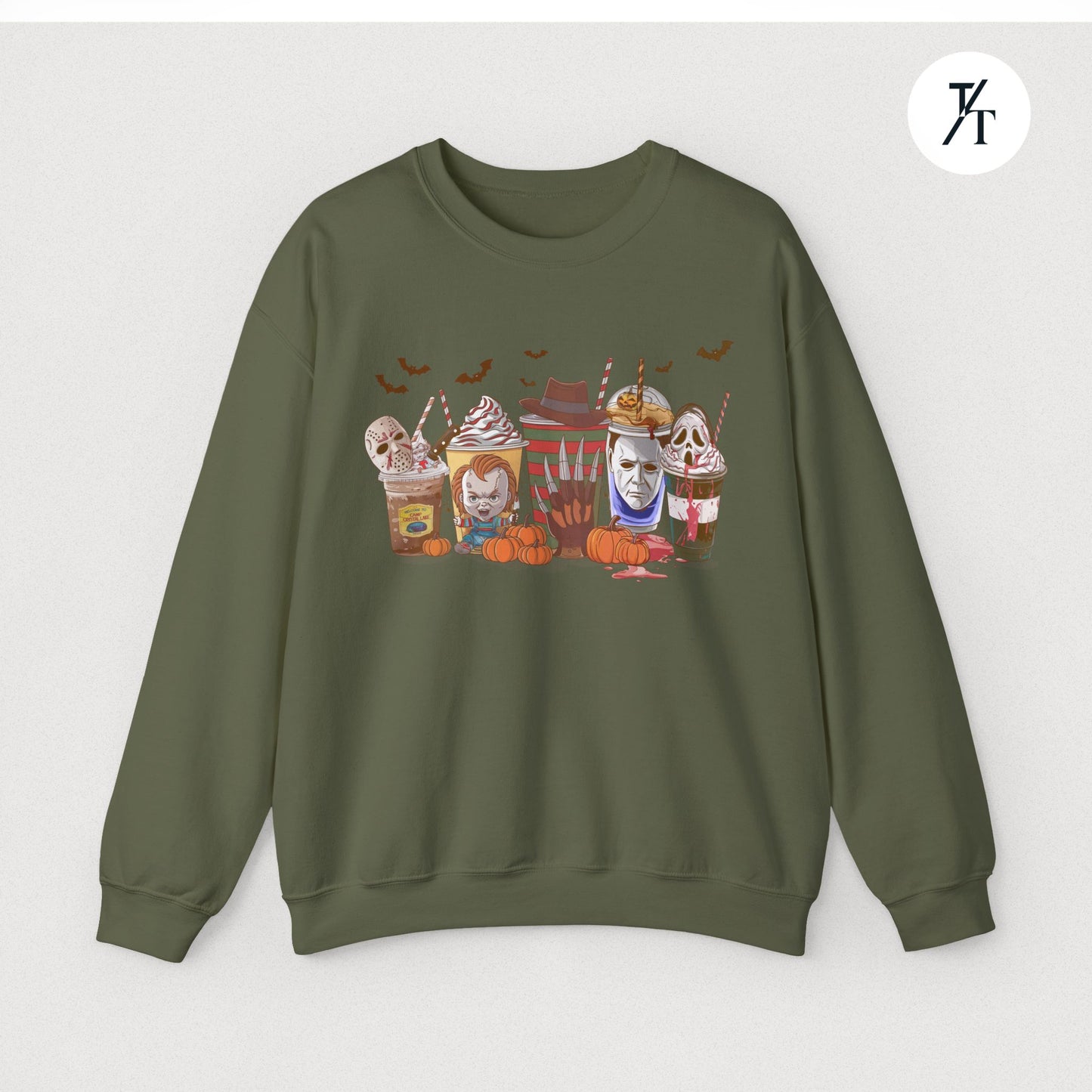 Horror Characters Coffee Sweatshirt
