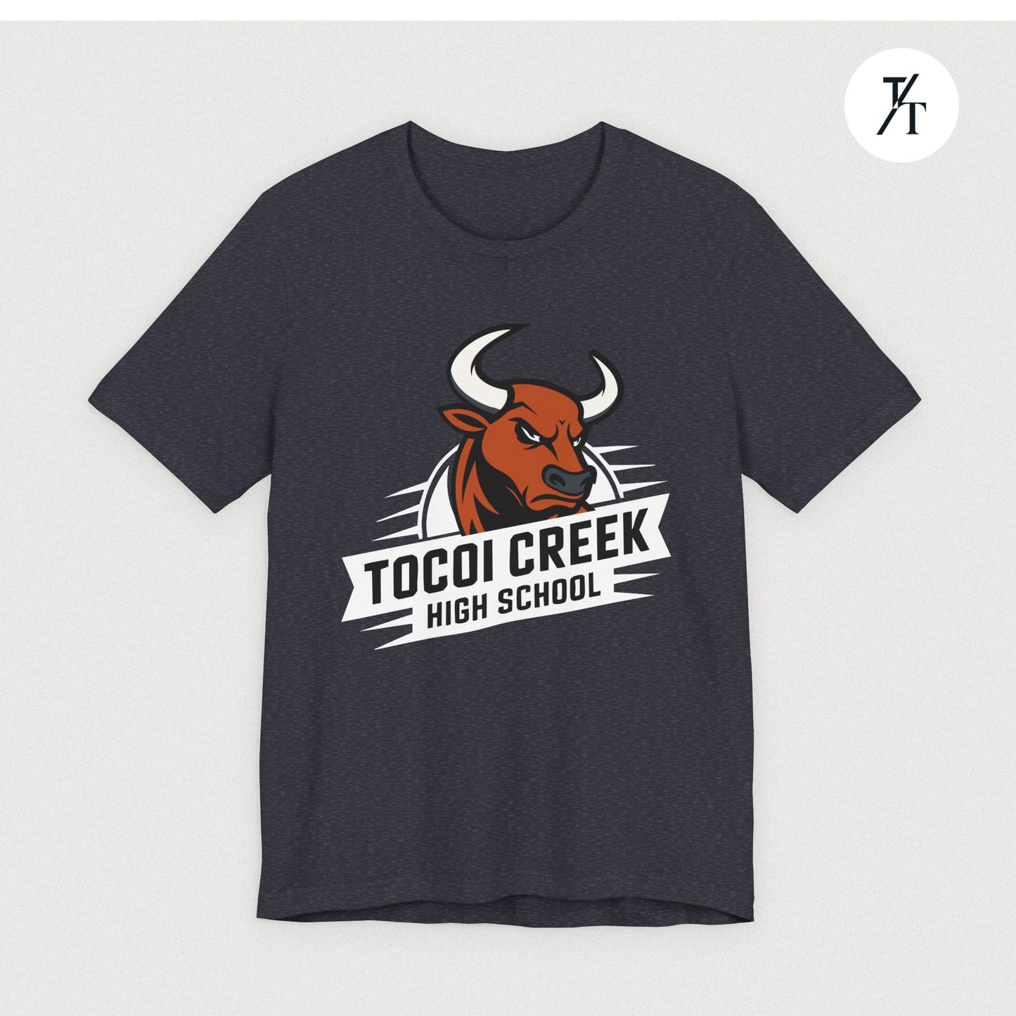 Angled Toro Mascot Tee – Tocoi Creek High School Spirit Shirt