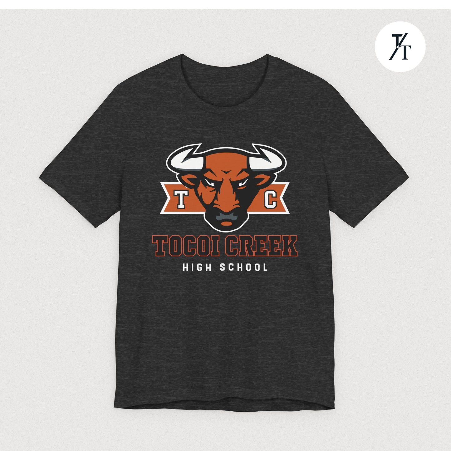 TC Toro Block Head Tee – Tocoi Creek High School Spirit Shirt