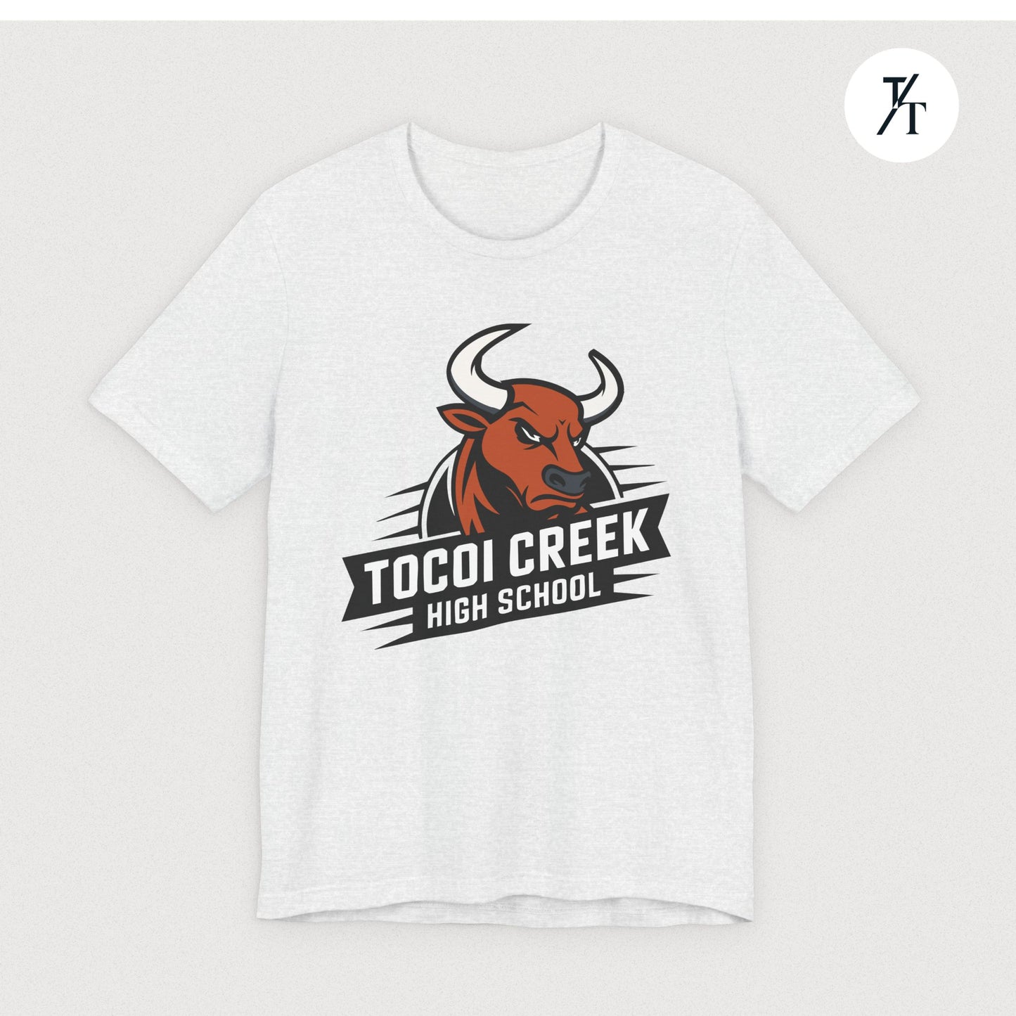 Angled Toro Mascot Tee – Tocoi Creek High School Spirit Shirt