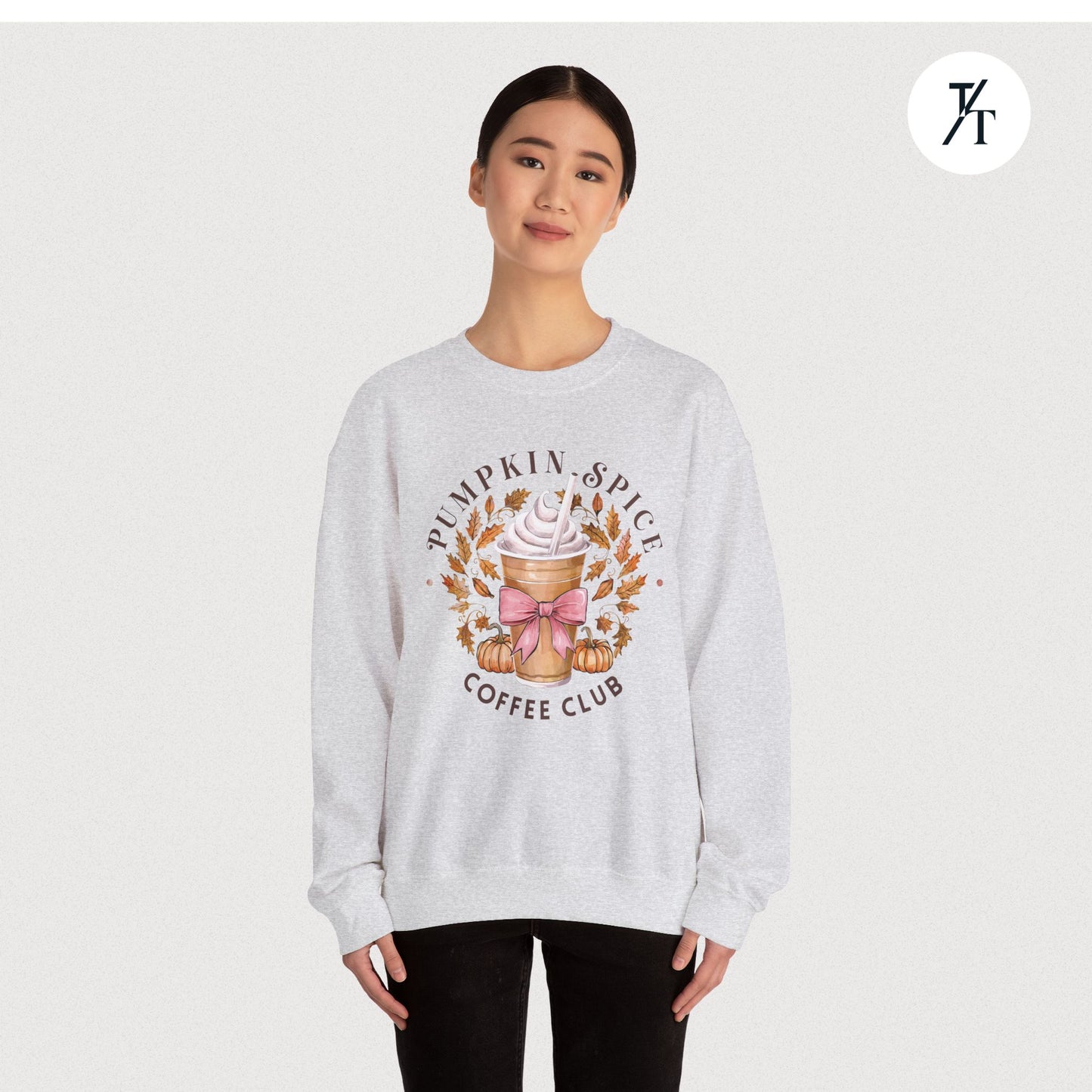 "Pumpkin Spice Coffee Club" Adorable Women's Fall Sweatshirt