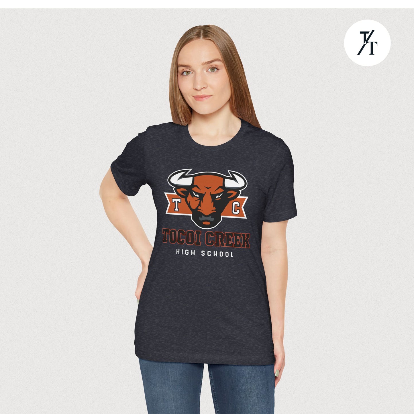 TC Toro Block Head Tee – Tocoi Creek High School Spirit Shirt