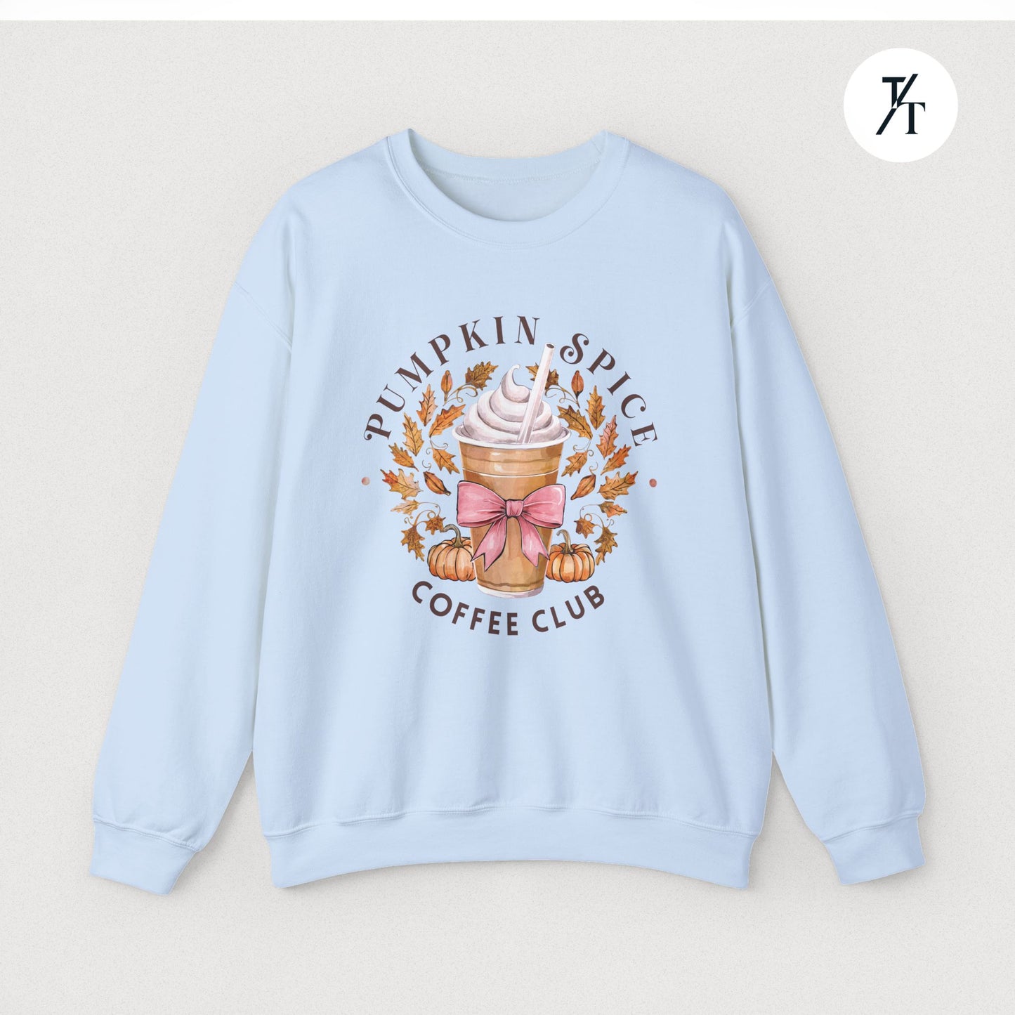 "Pumpkin Spice Coffee Club" Adorable Women's Fall Sweatshirt