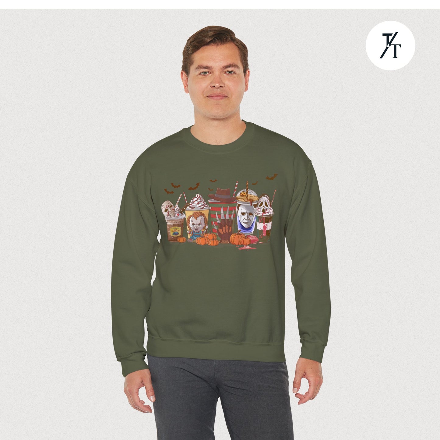 Horror Characters Coffee Sweatshirt