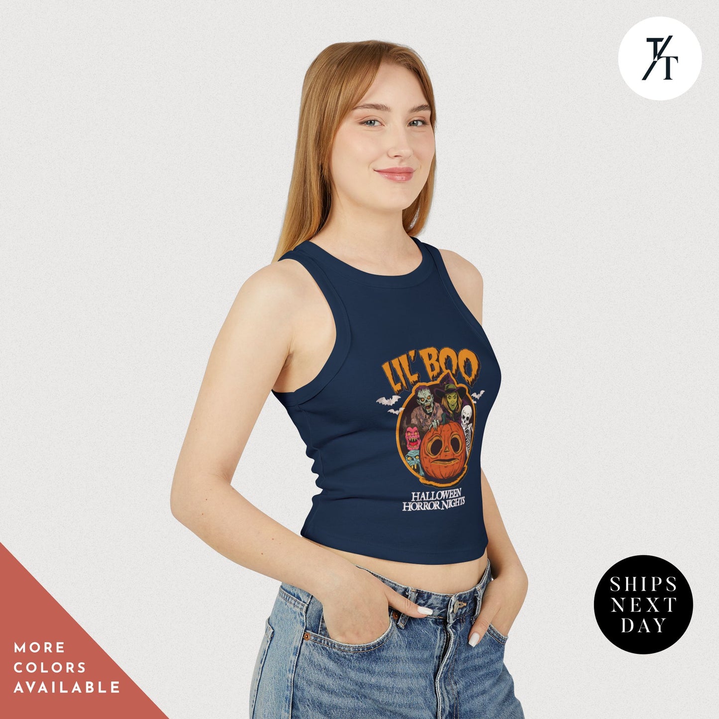 Horror Nights 2024 "Lil Boo" Racer Tank Top for woman