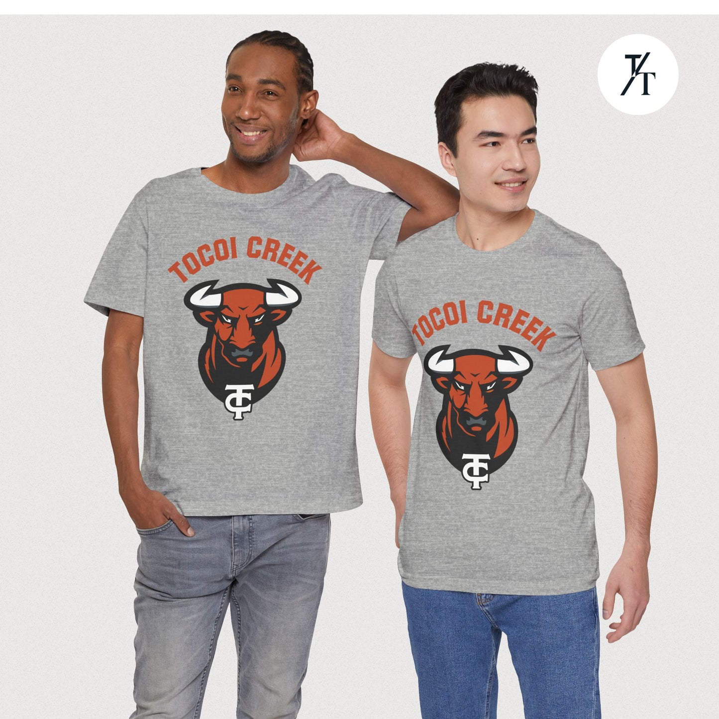 Arched Toro + TC Logo Tee – Tocoi Creek High School Mascot Shirt