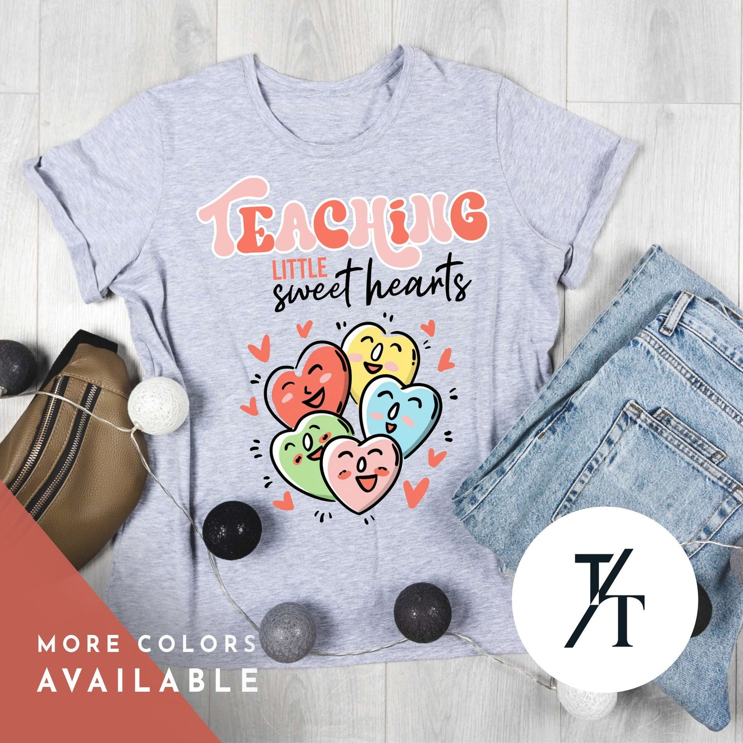 Teaching Sweethearts Teacher Shirts Valentines Day Gift Tee