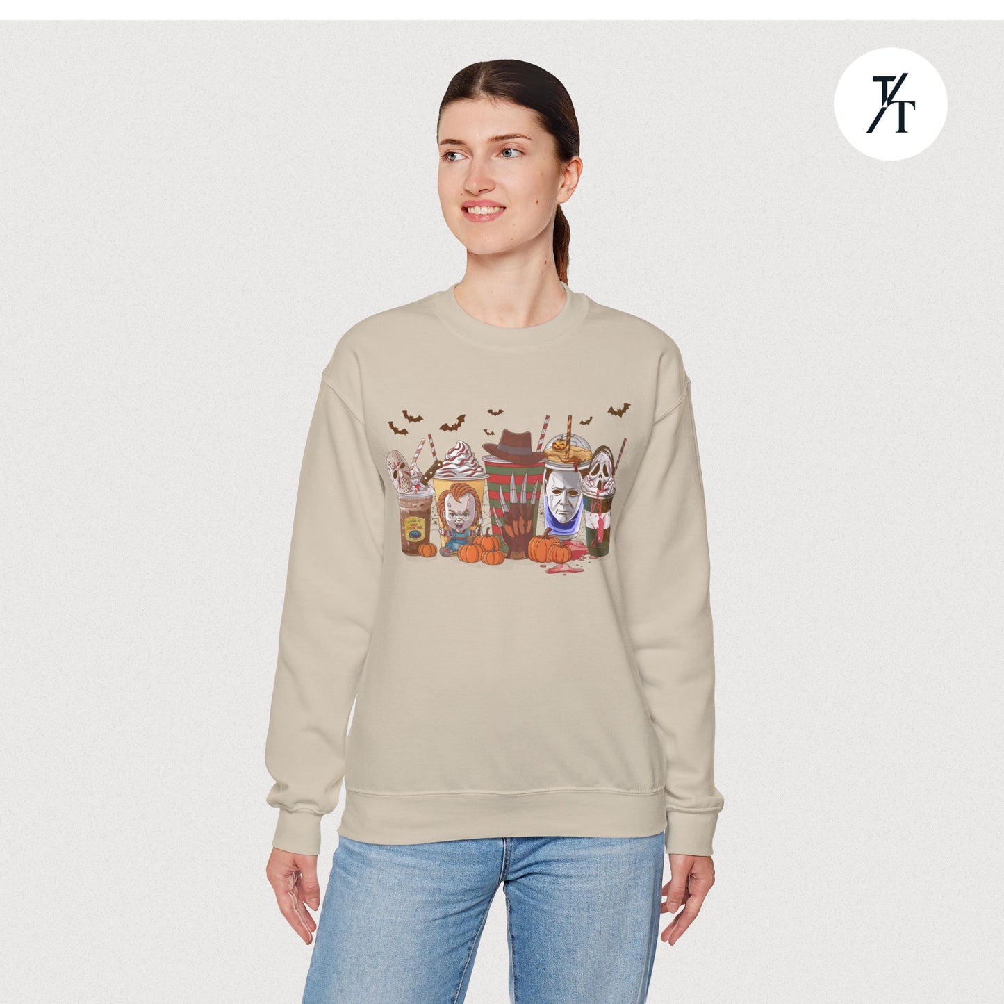 Horror Characters Coffee Sweatshirt