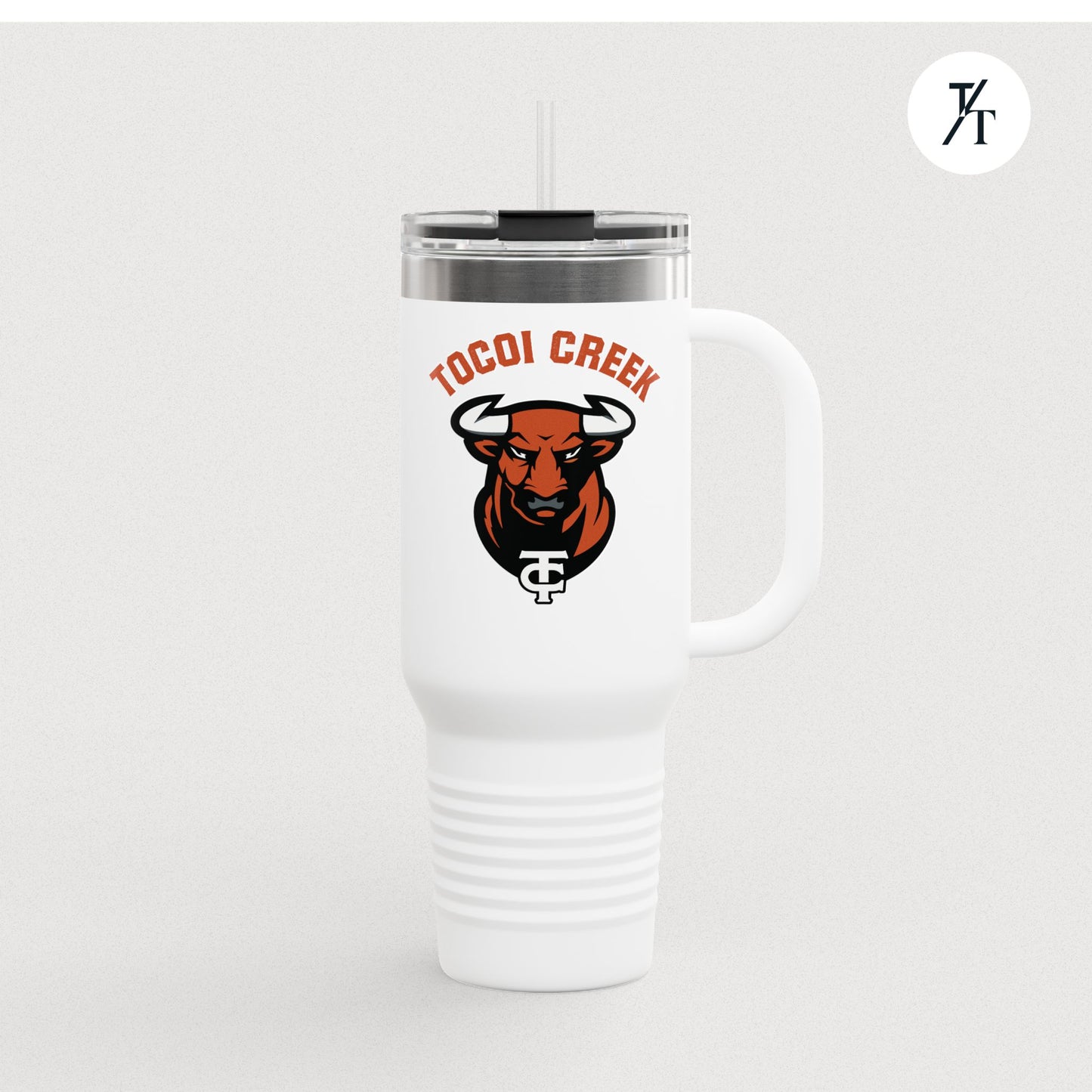 Tocoi Creek 40oz Toro Travel Tumbler – Insulated School Spirit Mug with Handle