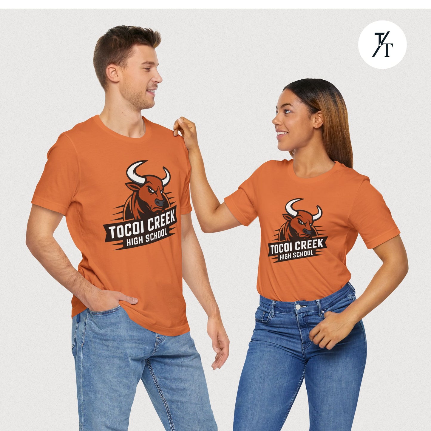 Angled Toro Mascot Tee – Tocoi Creek High School Spirit Shirt