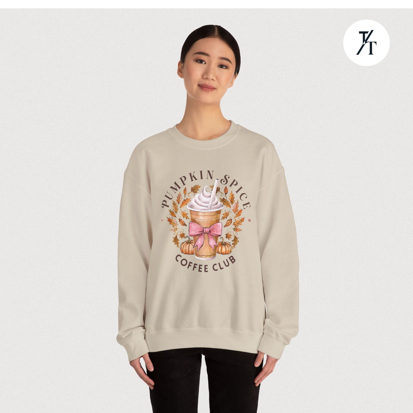 "Pumpkin Spice Coffee Club" Adorable Women's Fall Sweatshirt