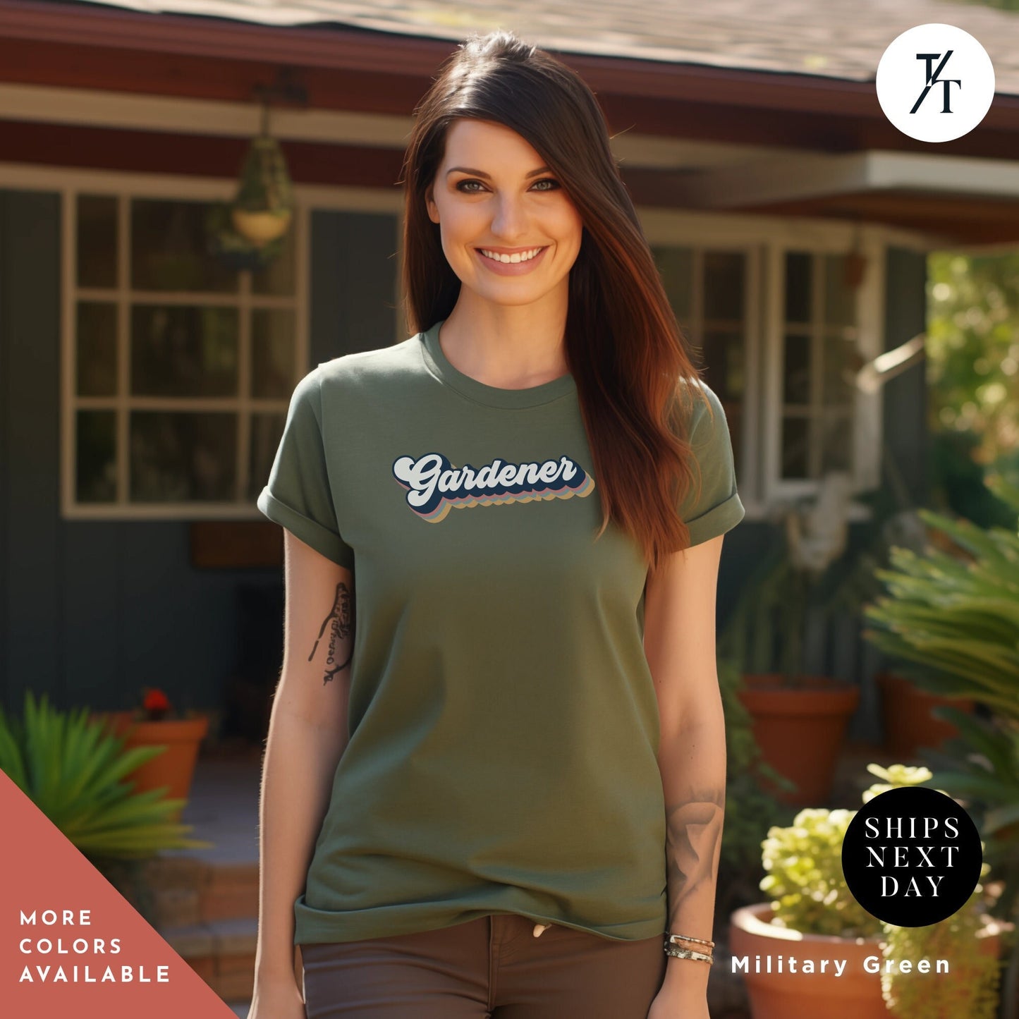 Retro Gardener Shirt, Gift For Gardener, Plant Mom Tee