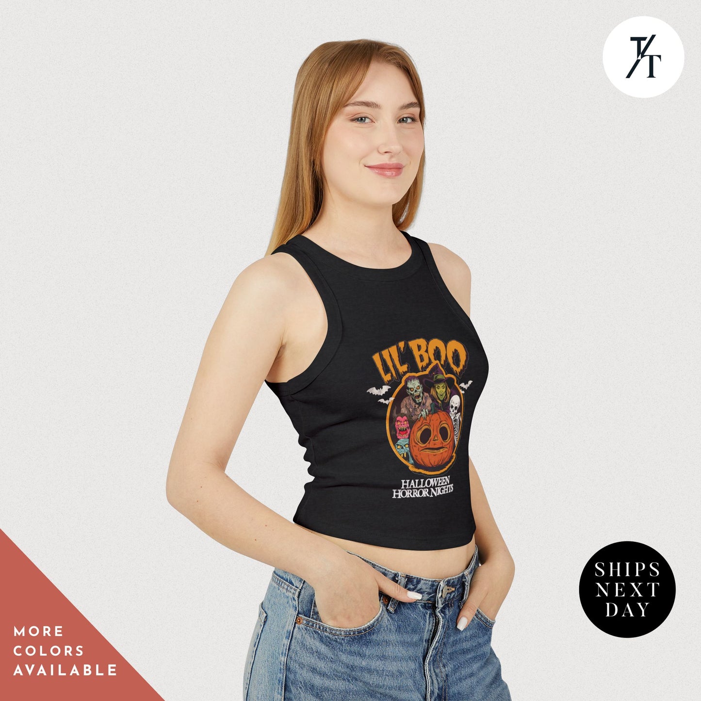 Horror Nights 2024 "Lil Boo" Racer Tank Top for woman