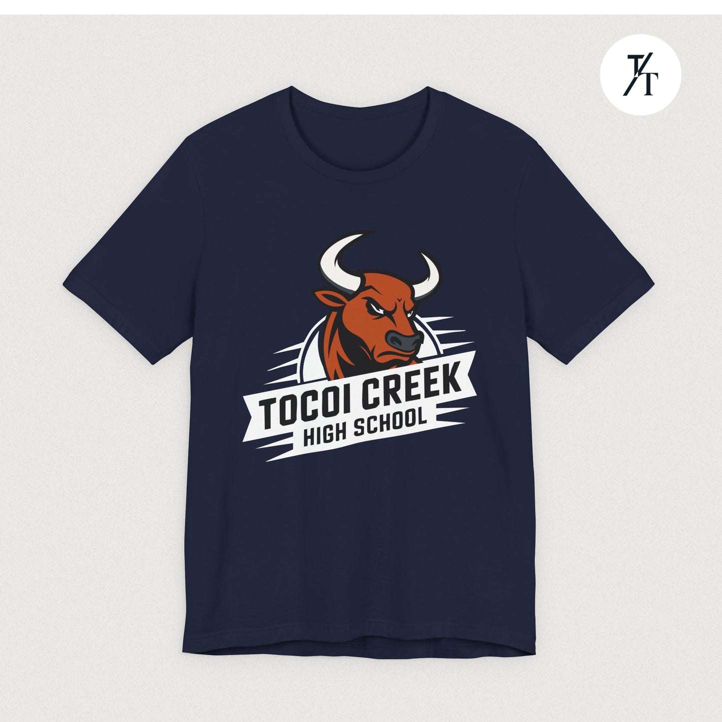 Angled Toro Mascot Tee – Tocoi Creek High School Spirit Shirt