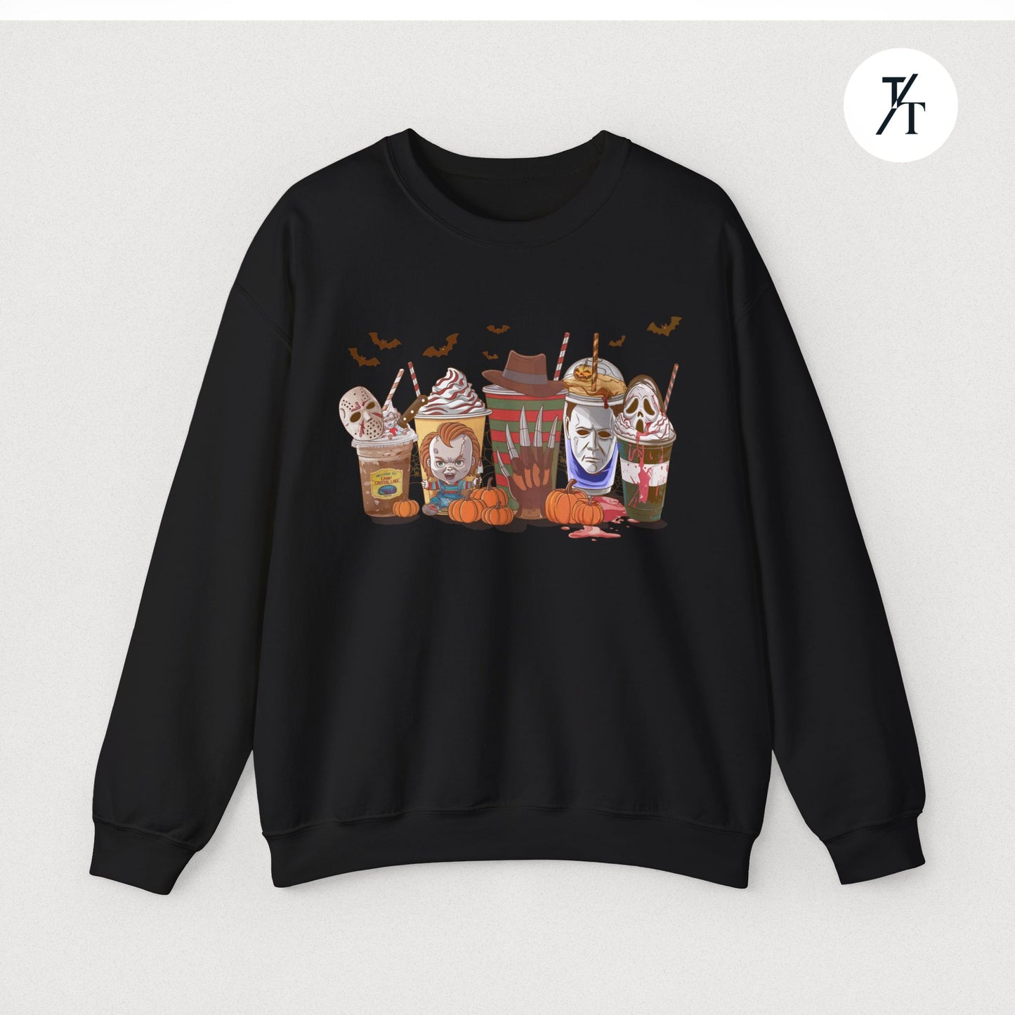 Horror Characters Coffee Sweatshirt