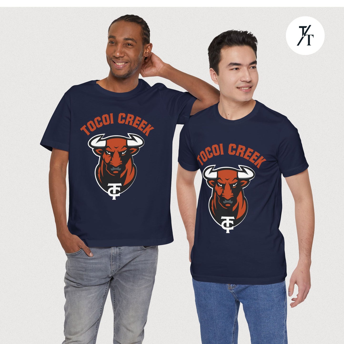 Arched Toro + TC Logo Tee – Tocoi Creek High School Mascot Shirt