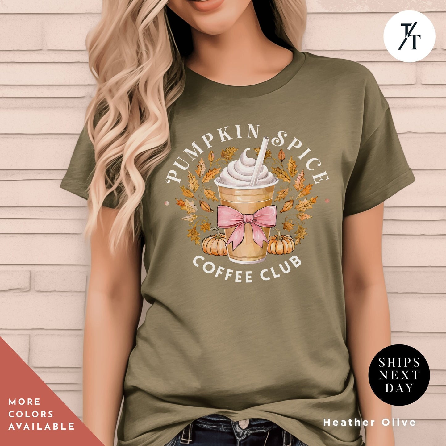 Pumpkin Spice Coffee Club Shirt Fall Halloween Gift Tee