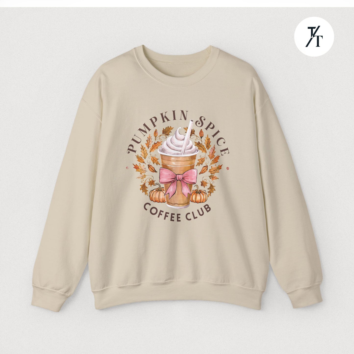 "Pumpkin Spice Coffee Club" Adorable Women's Fall Sweatshirt