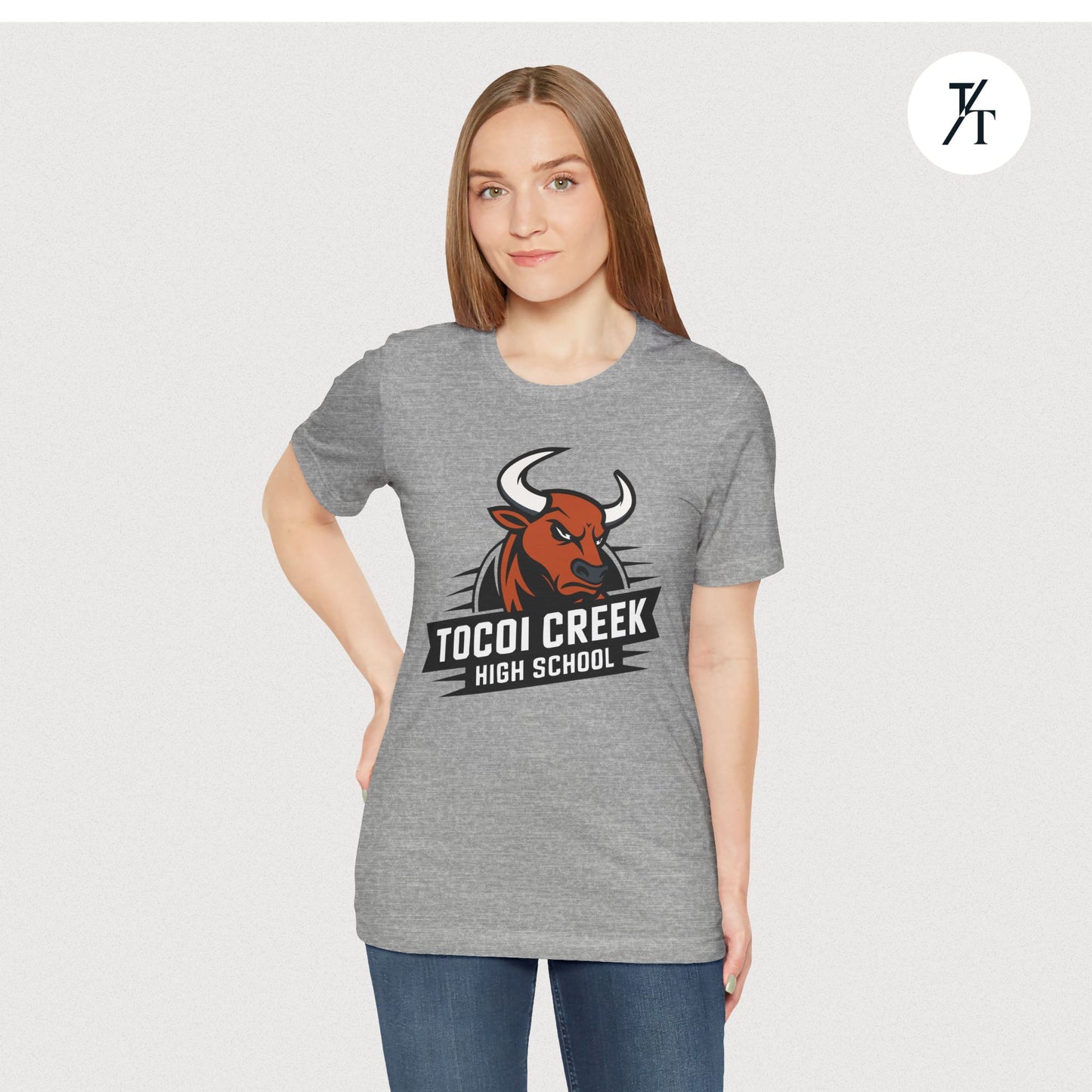 Angled Toro Mascot Tee – Tocoi Creek High School Spirit Shirt