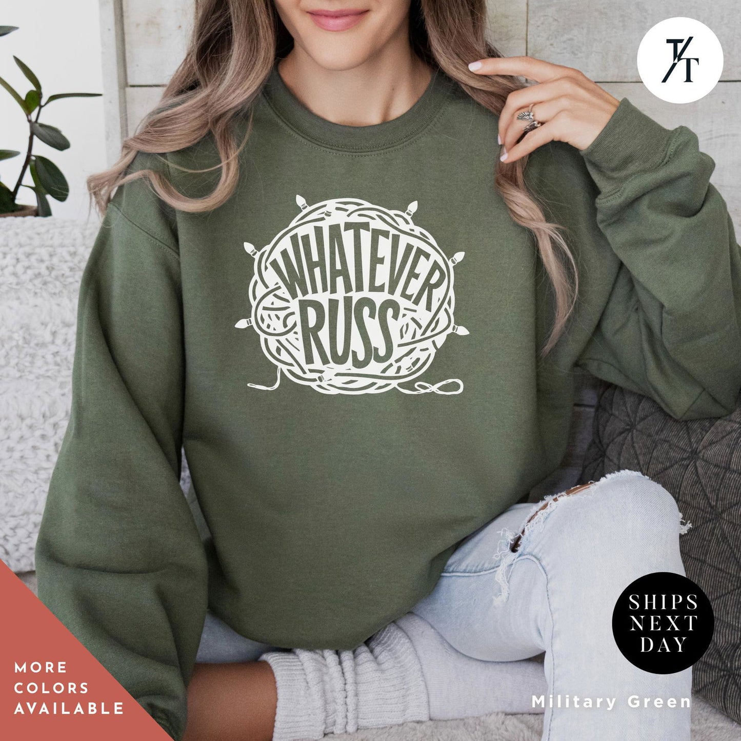 Christmas vacation Sweatshirt Retro 90s National lampoons Christmas Sweatshirt Funny Clark Griswold Movie Quote Shirt Whatever Russ Grizwold - Trendy/Timeless Studio
