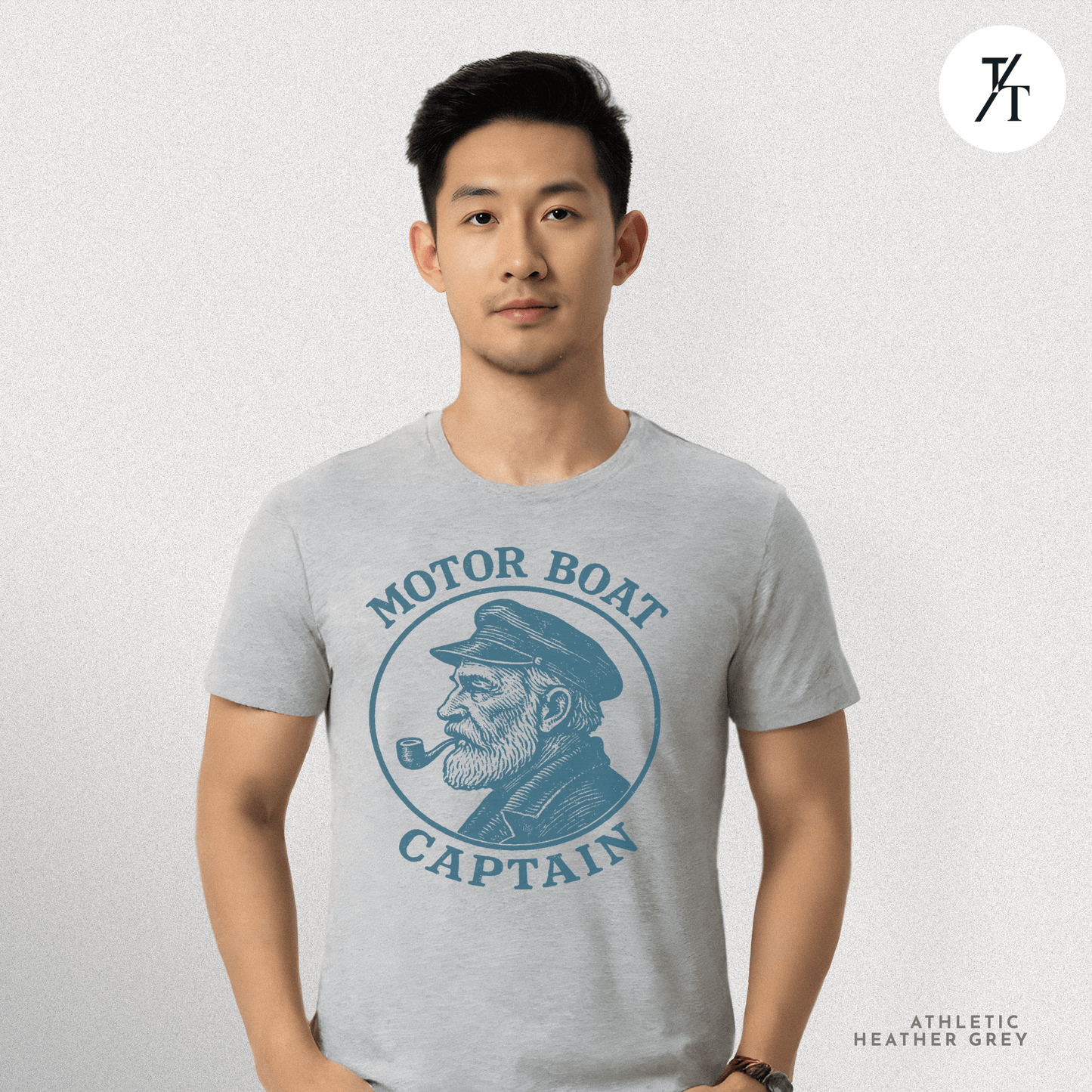 Funny Men's Parody "Motor Boat Captain" Nautical Retro Vintage Humor T-Shirt