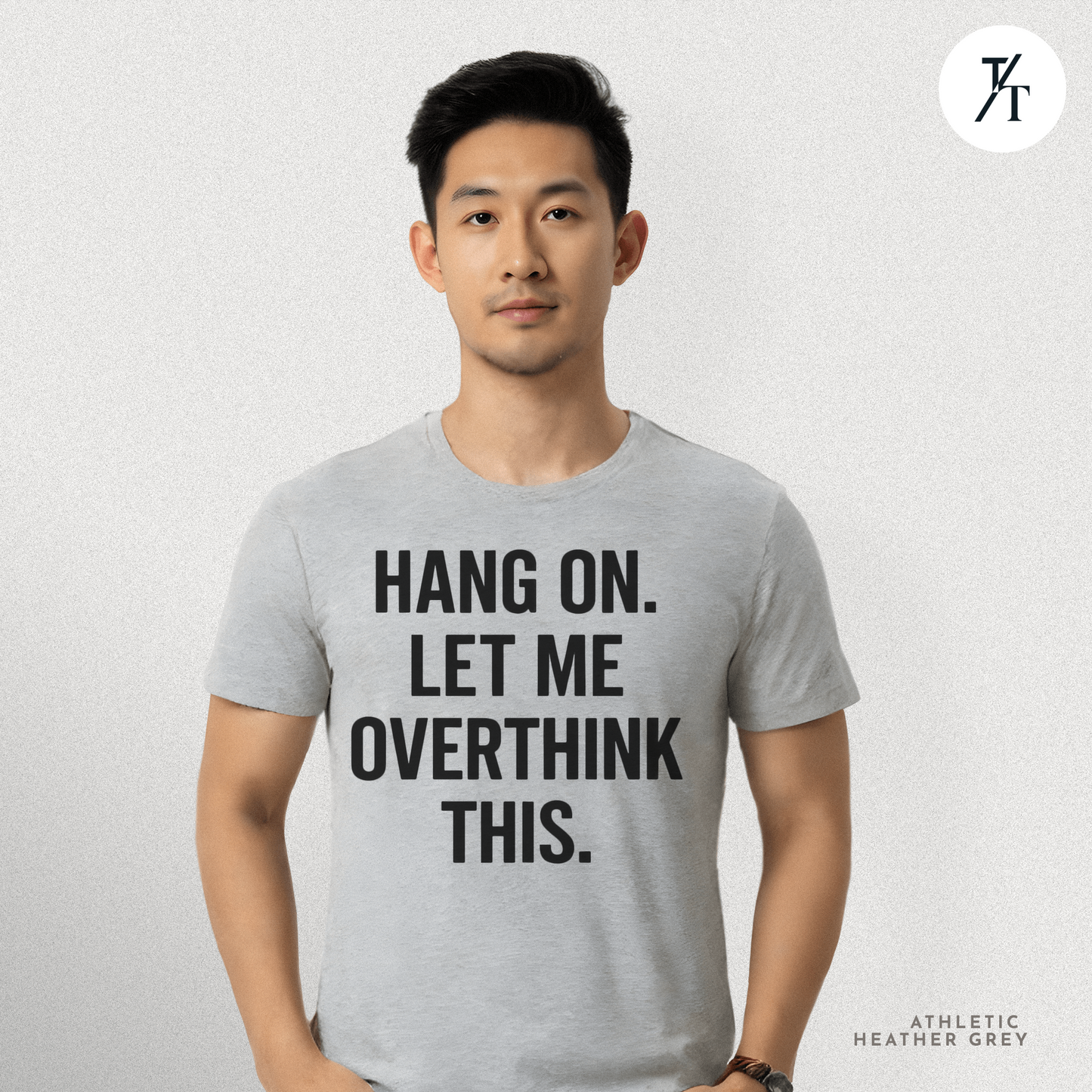 "Hang On, Let Me Overthink This" Overthink Club Tee – Funny Introvert Mental Health Shirt