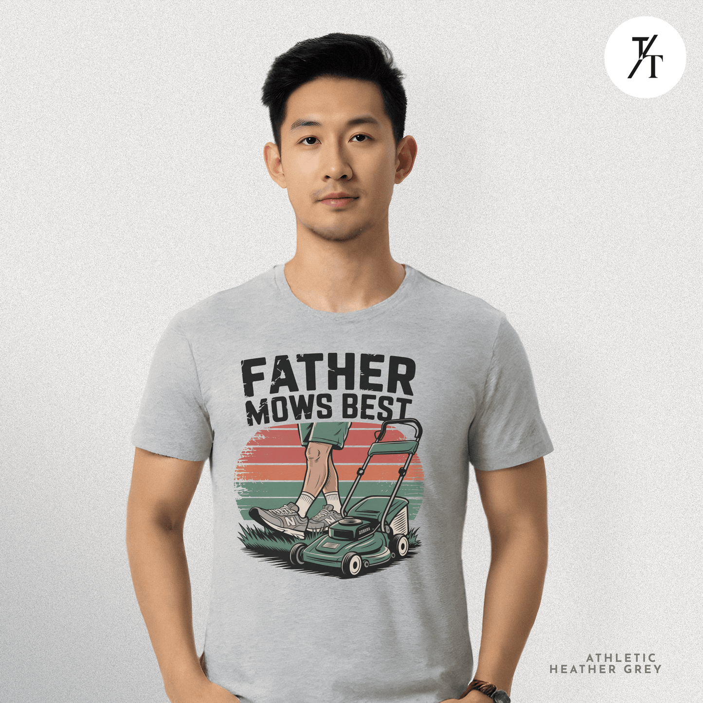 'Father Mows Best' Funny Father's Day Dad's Graphic Tee