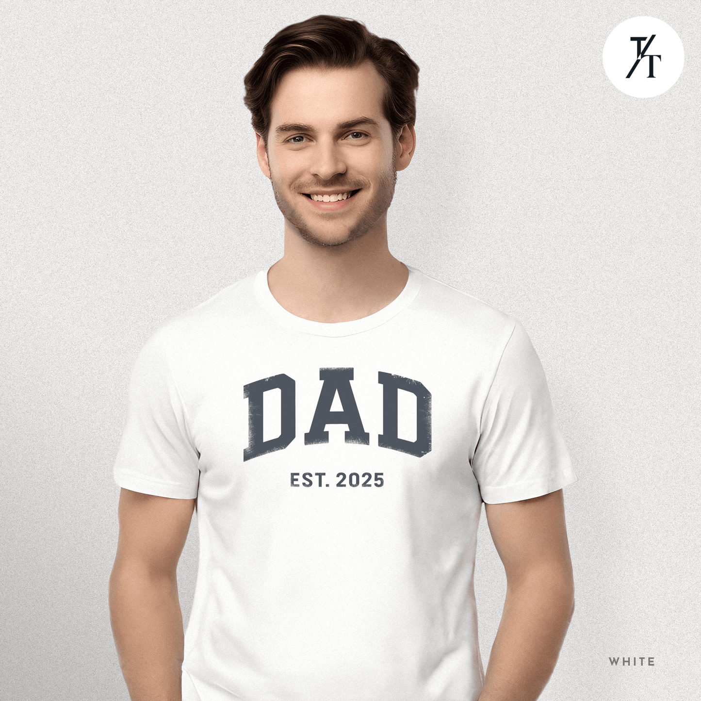 'Dad EST 2025' Vintage-style New Dad gift Father's Day Graphic T-shirt