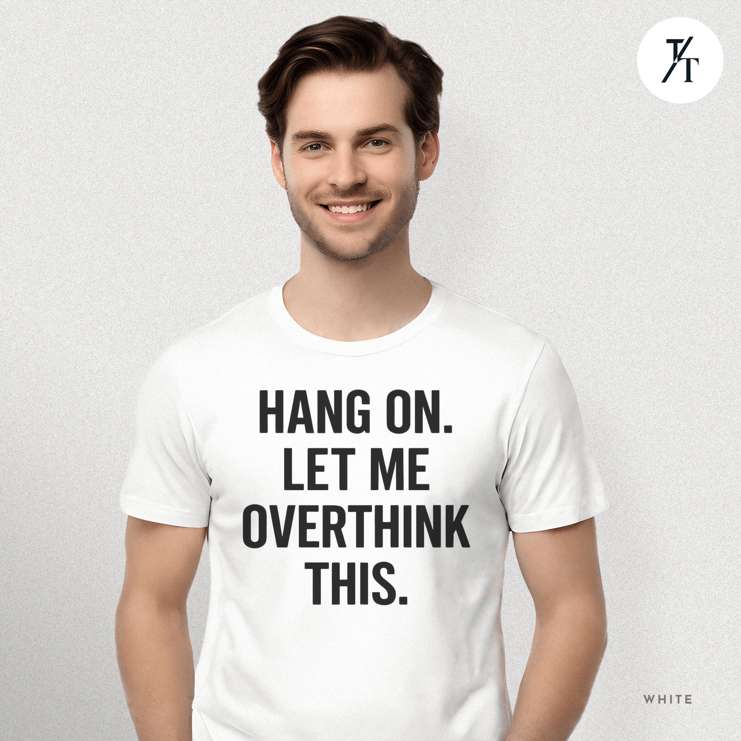 "Hang On, Let Me Overthink This" Overthink Club Tee – Funny Introvert Mental Health Shirt