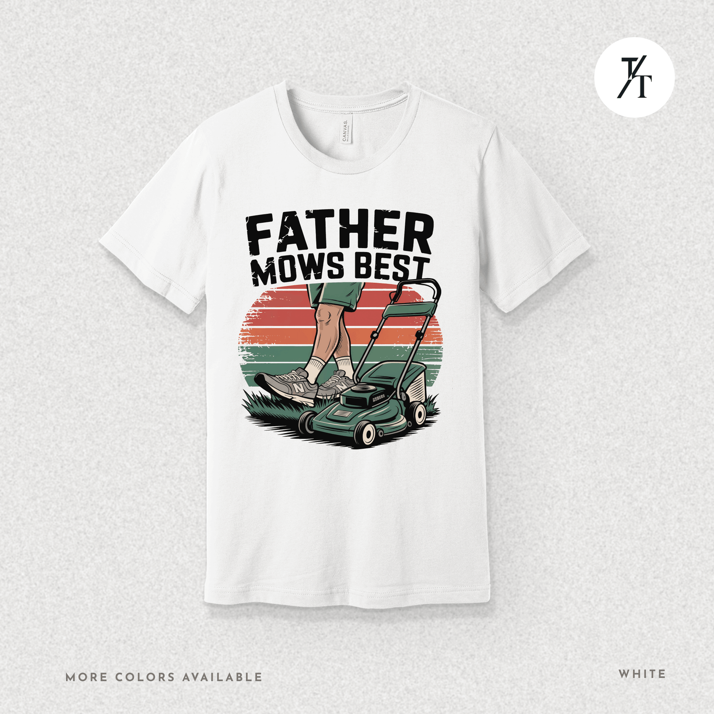 'Father Mows Best' Funny Father's Day Dad's Graphic Tee