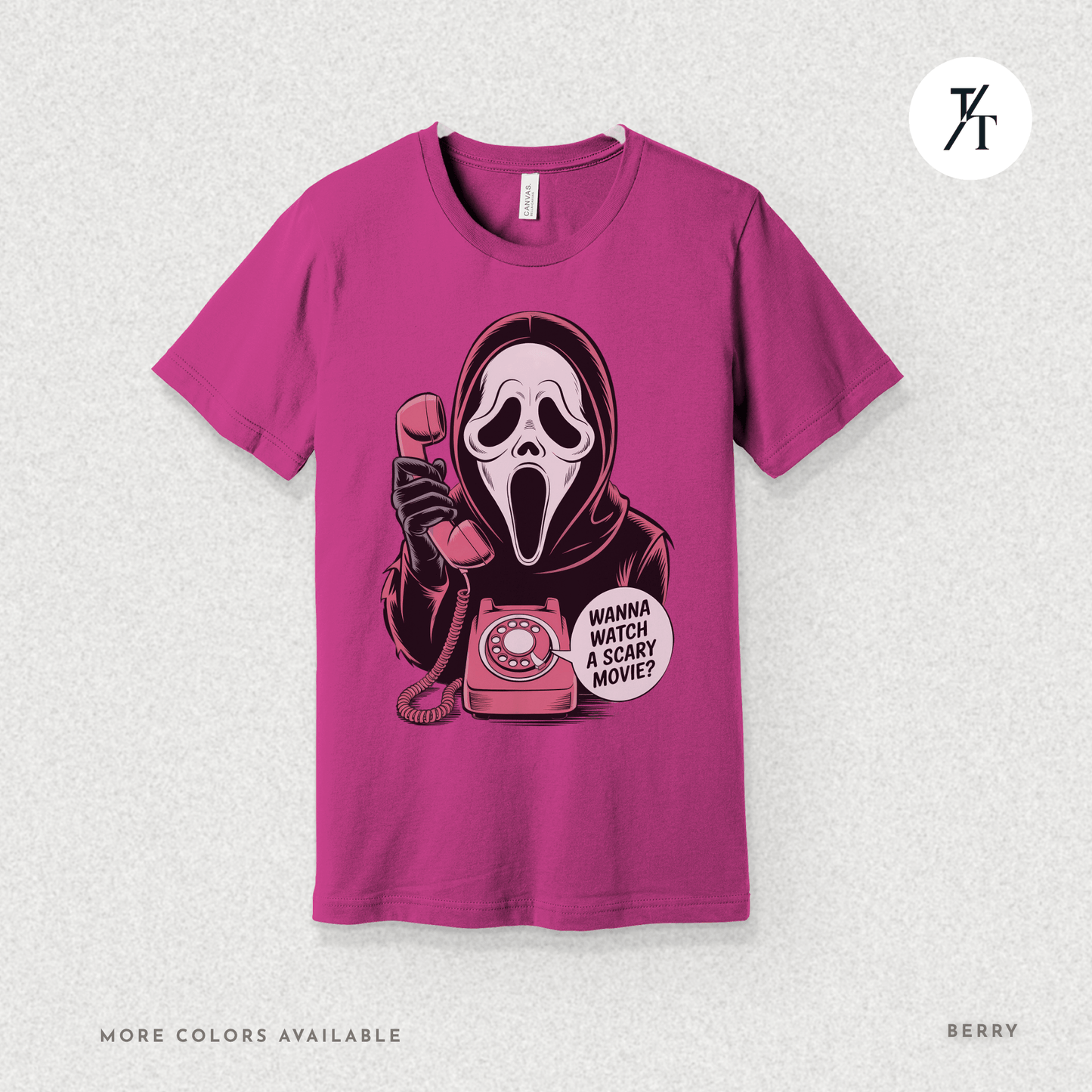 Wanna Watch a Scary Movie Tee – Horror Parody Graphic T-Shirt